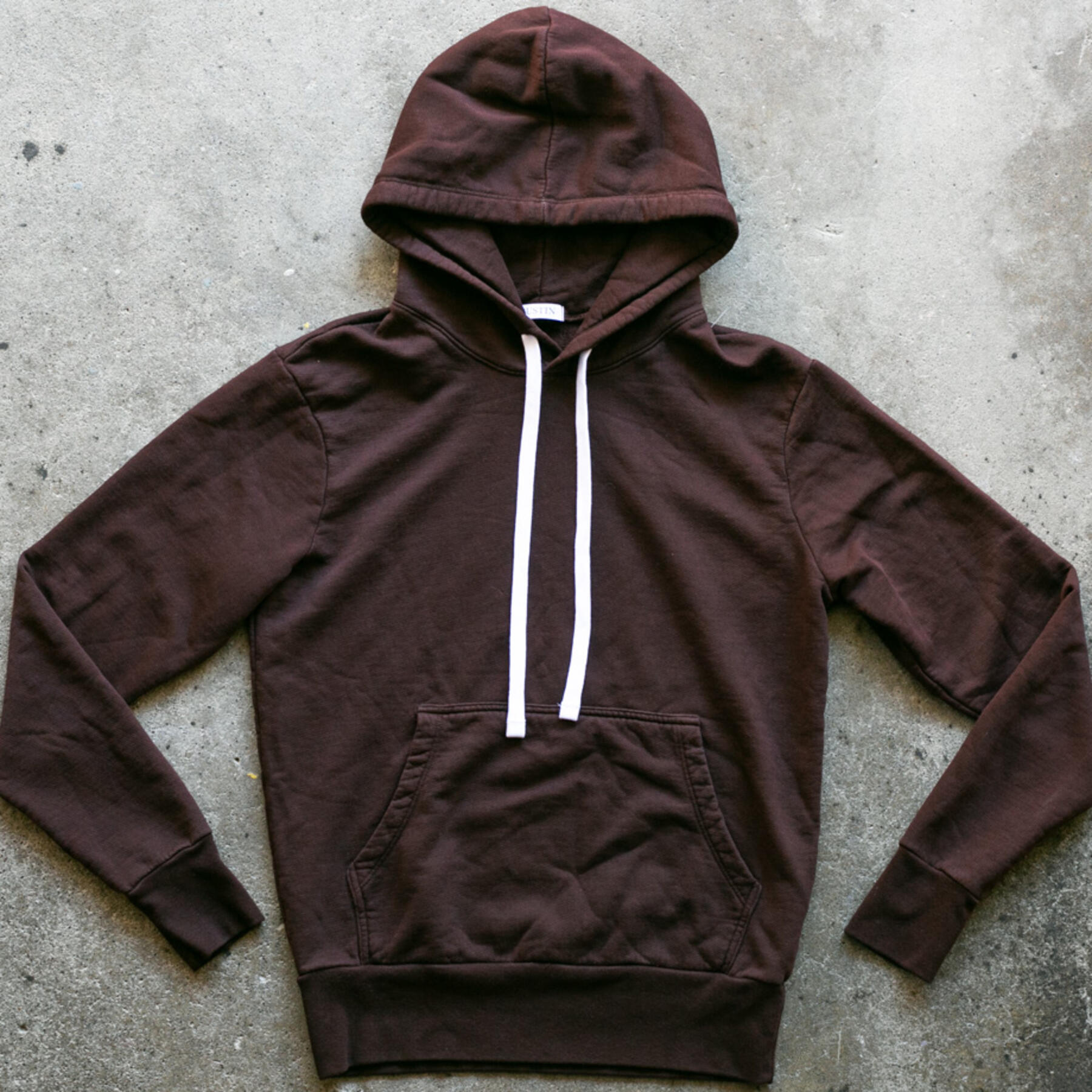 gustin oxblood french terry pullover