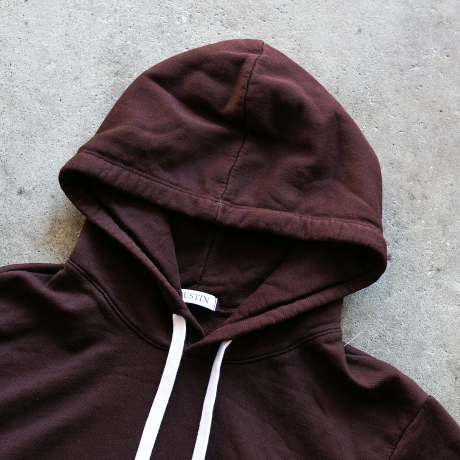 gustin oxblood french terry pullover