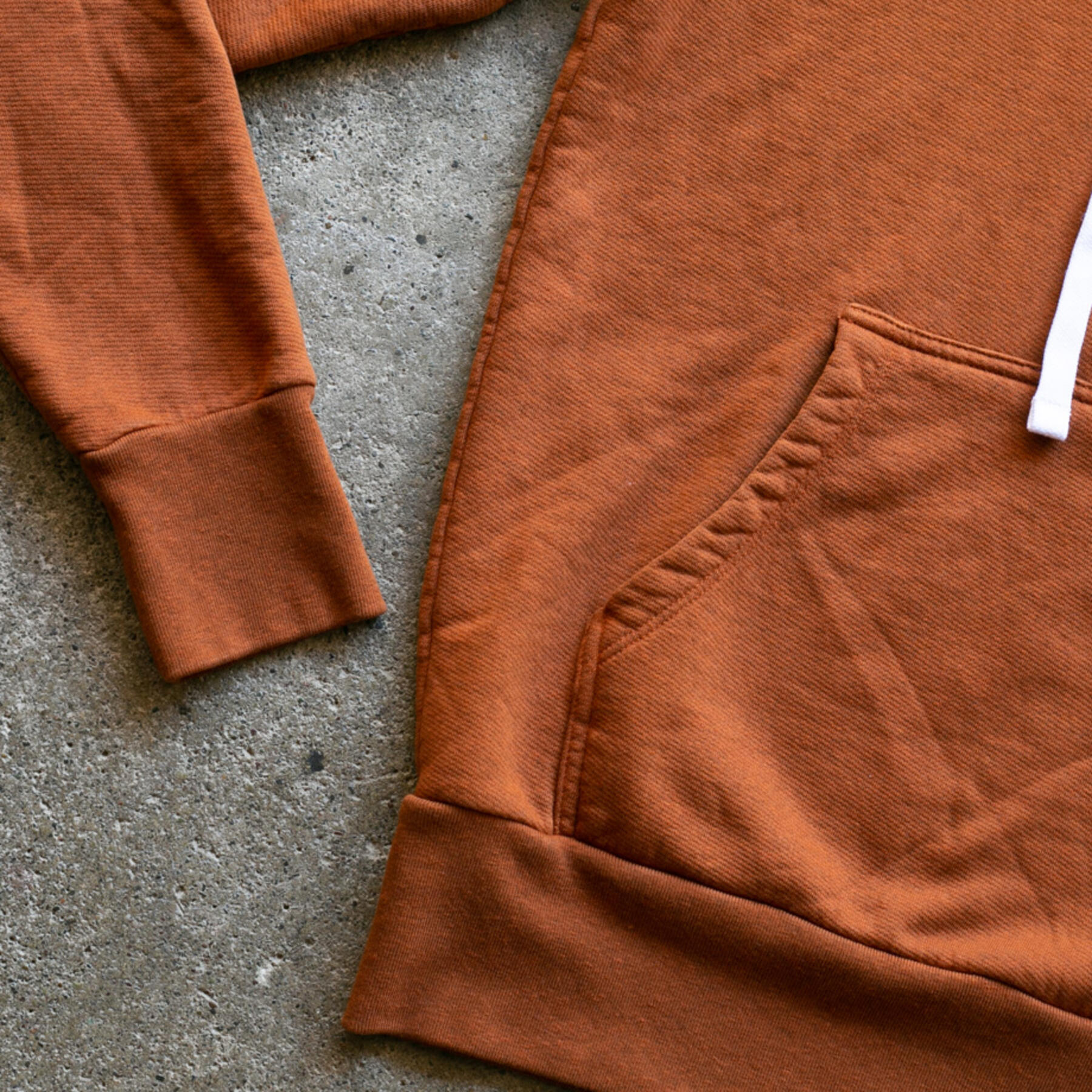 gustin burnt orange french terry pullover
