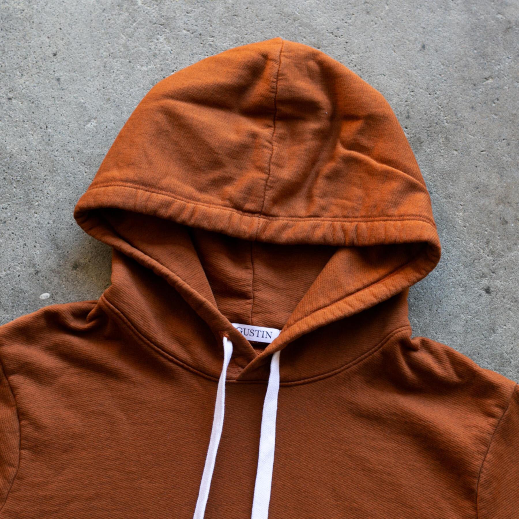 gustin burnt orange french terry pullover