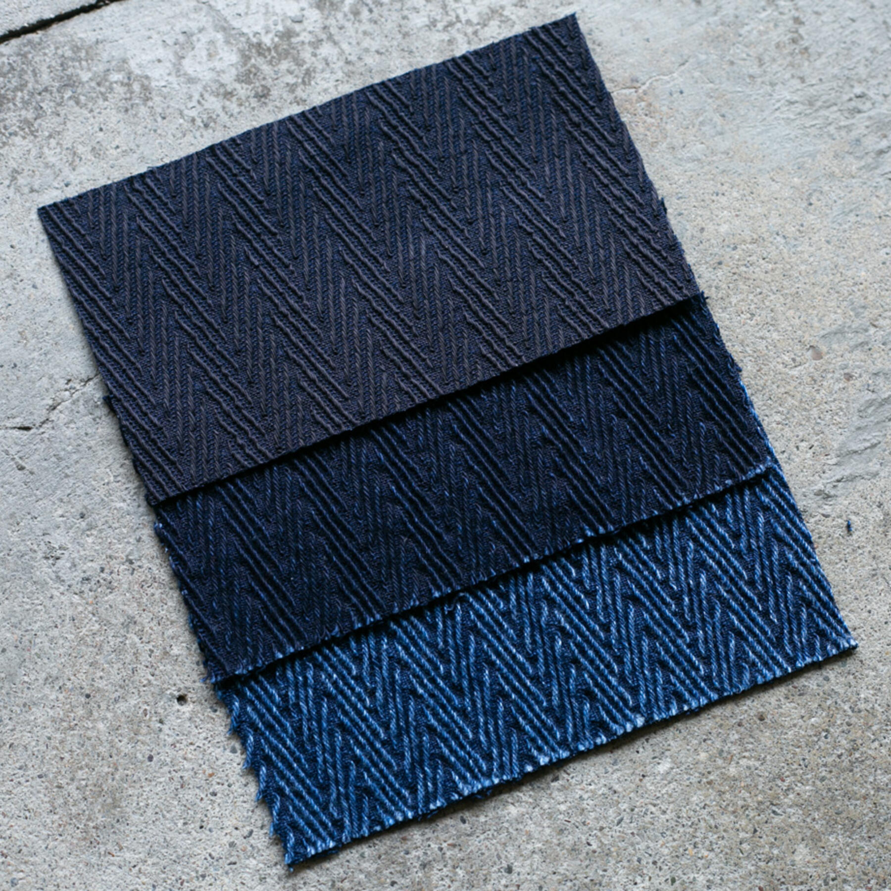 gustin #108 japan dobby herringbone workshirt - double indigo