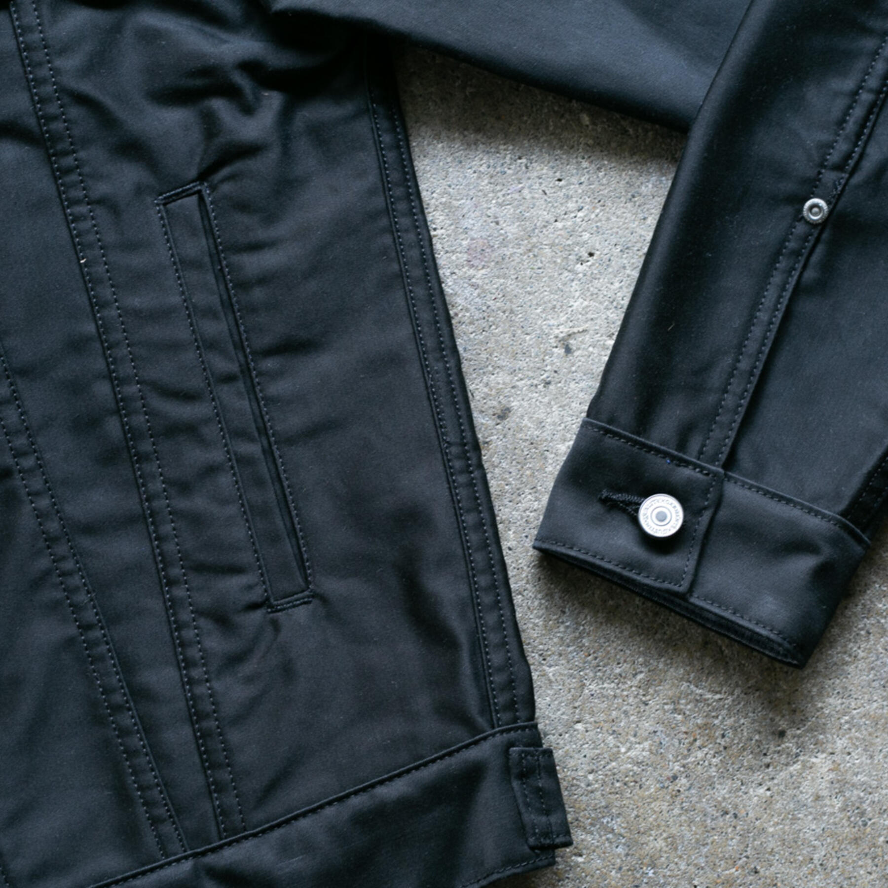 gustin 60/40 mountain cloth trucker jacket - black