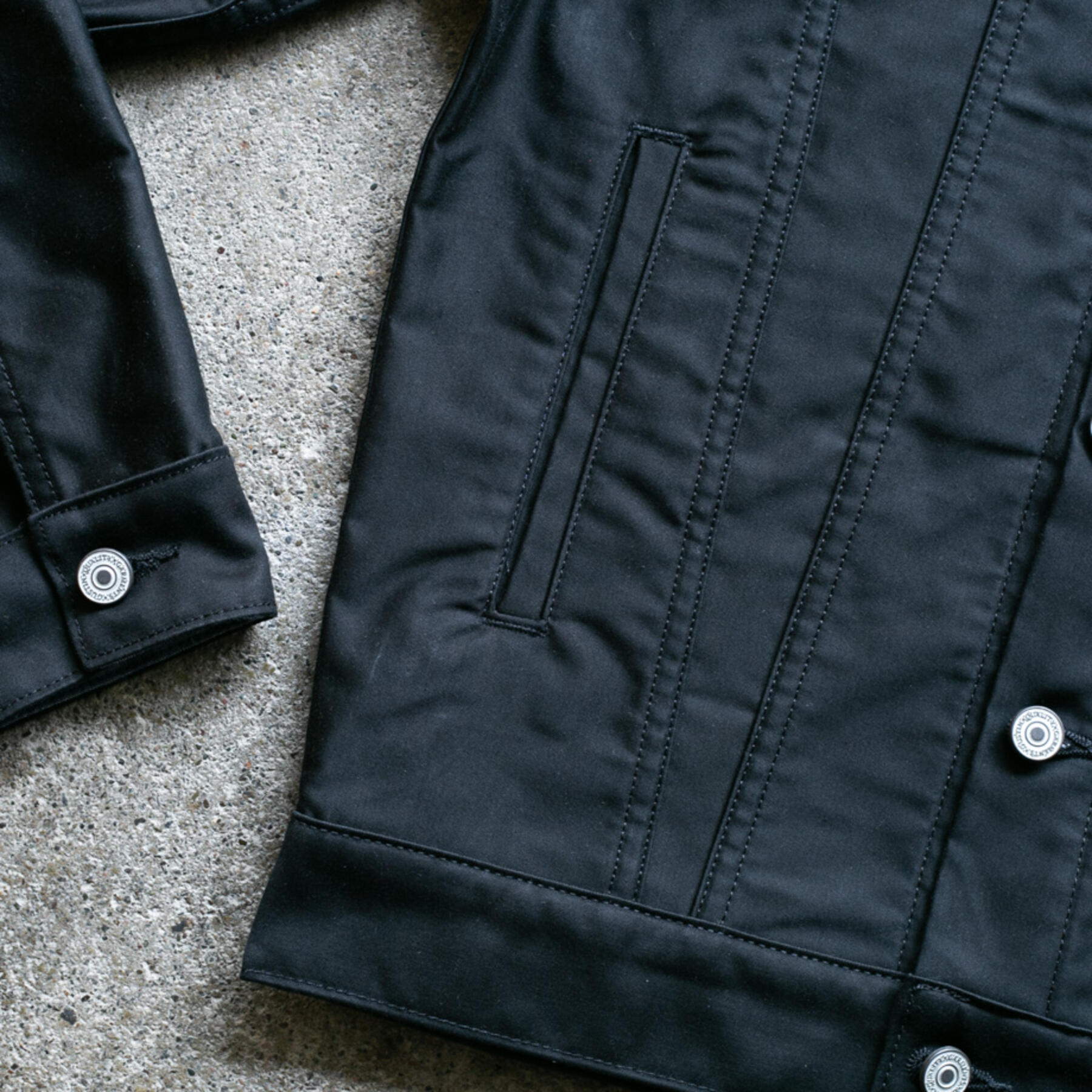 gustin 60/40 mountain cloth trucker jacket - black