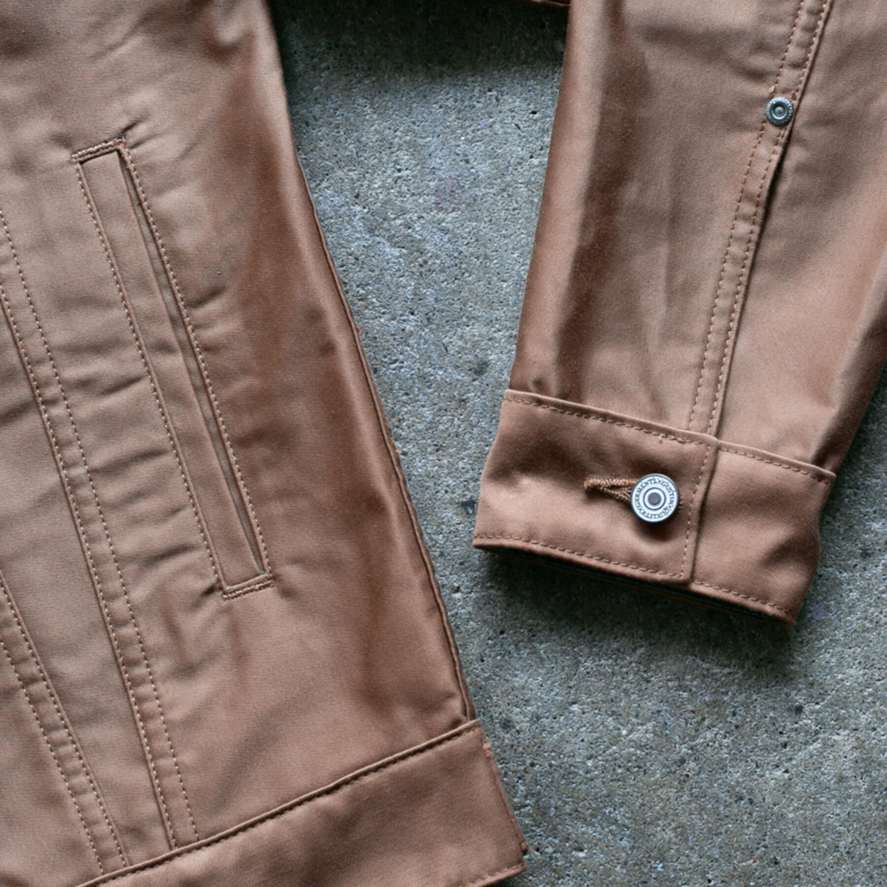 gustin 60/40 mountain cloth trucker jacket - gold khaki