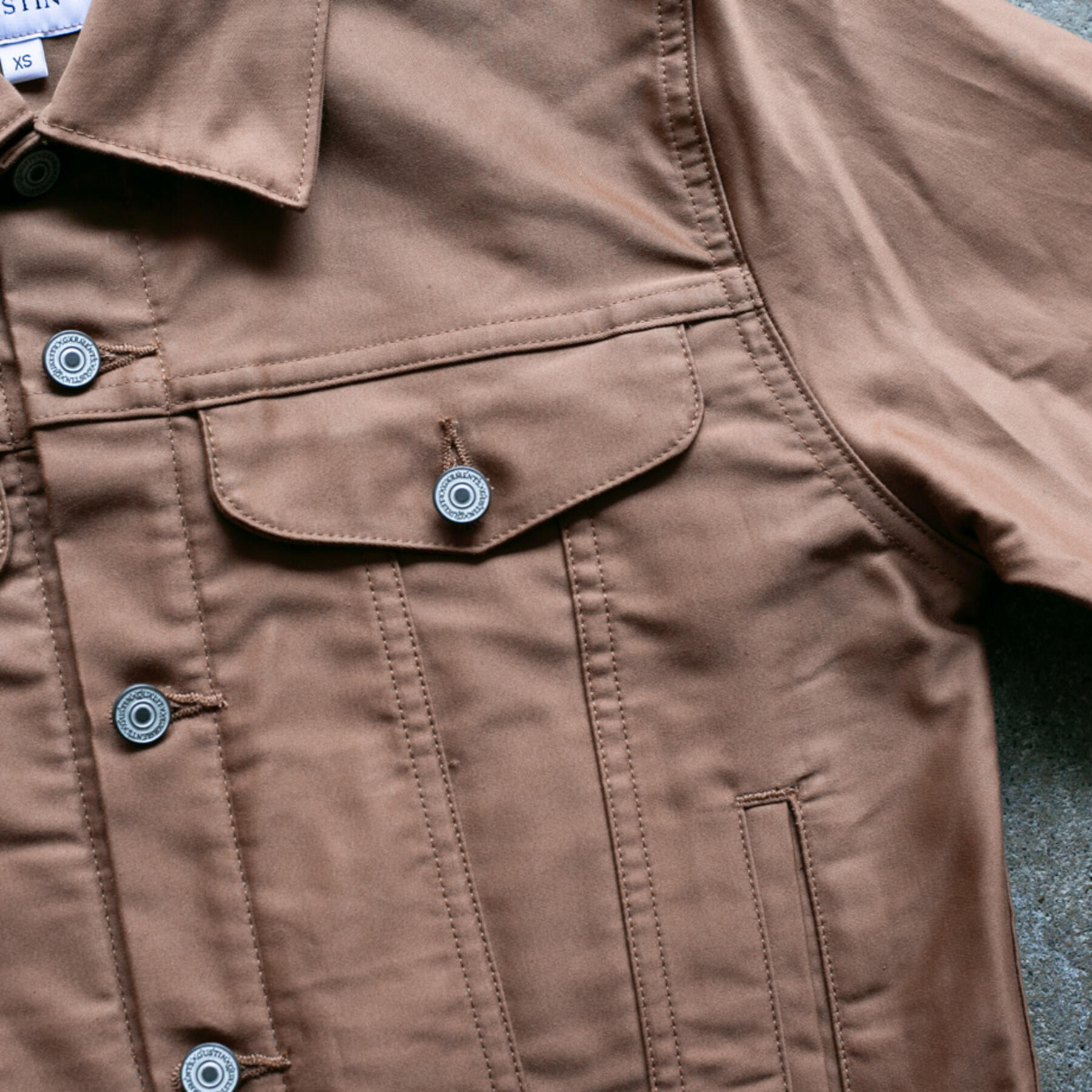 gustin 60/40 mountain cloth trucker jacket - gold khaki