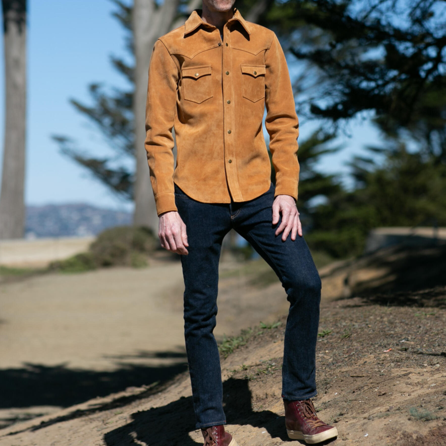 gustin the western - vintage brown suede