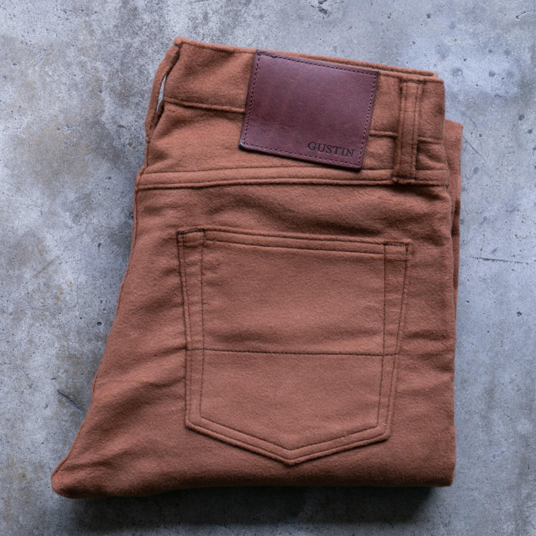gustin #166 british felt moleskin - rust