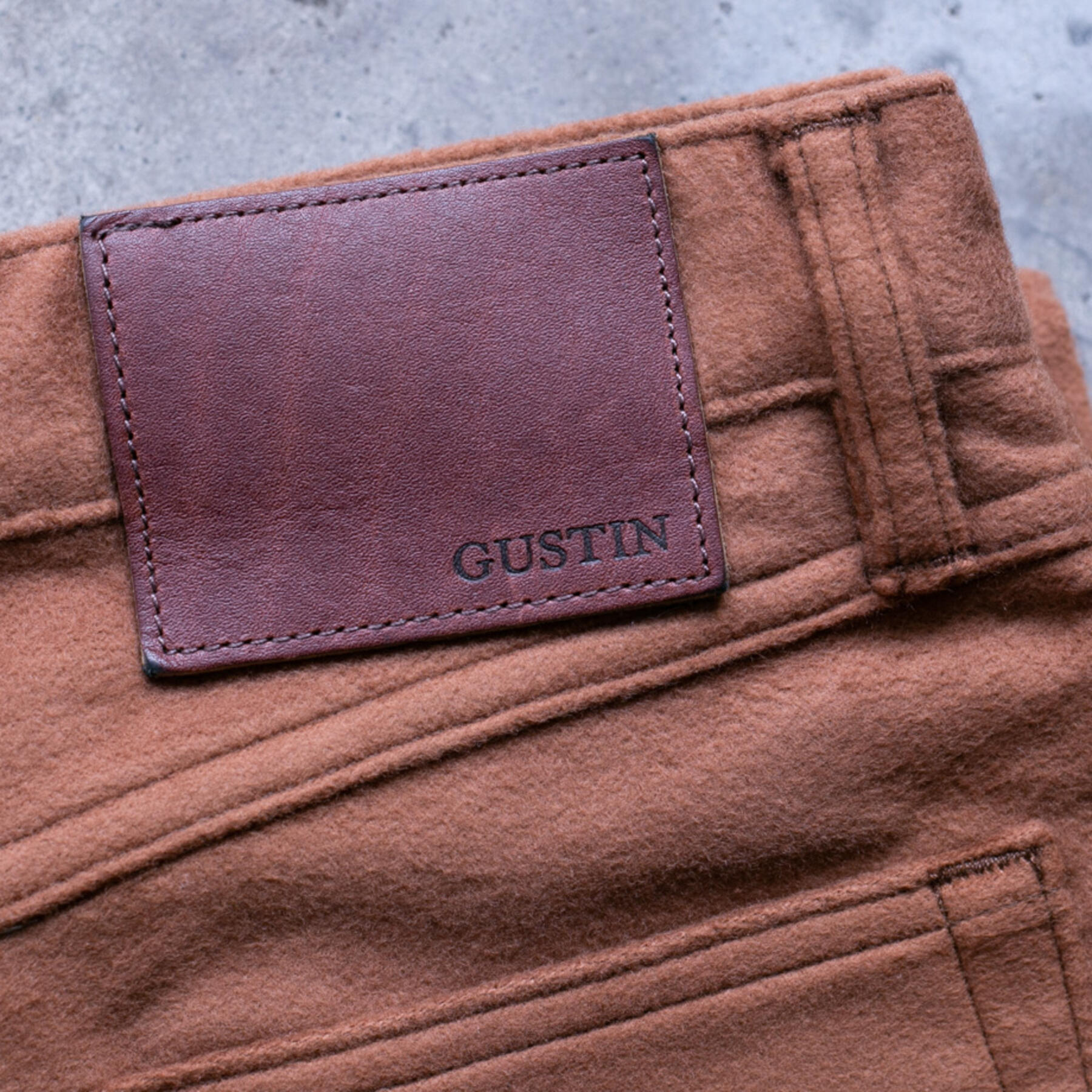 gustin #166 british felt moleskin - rust