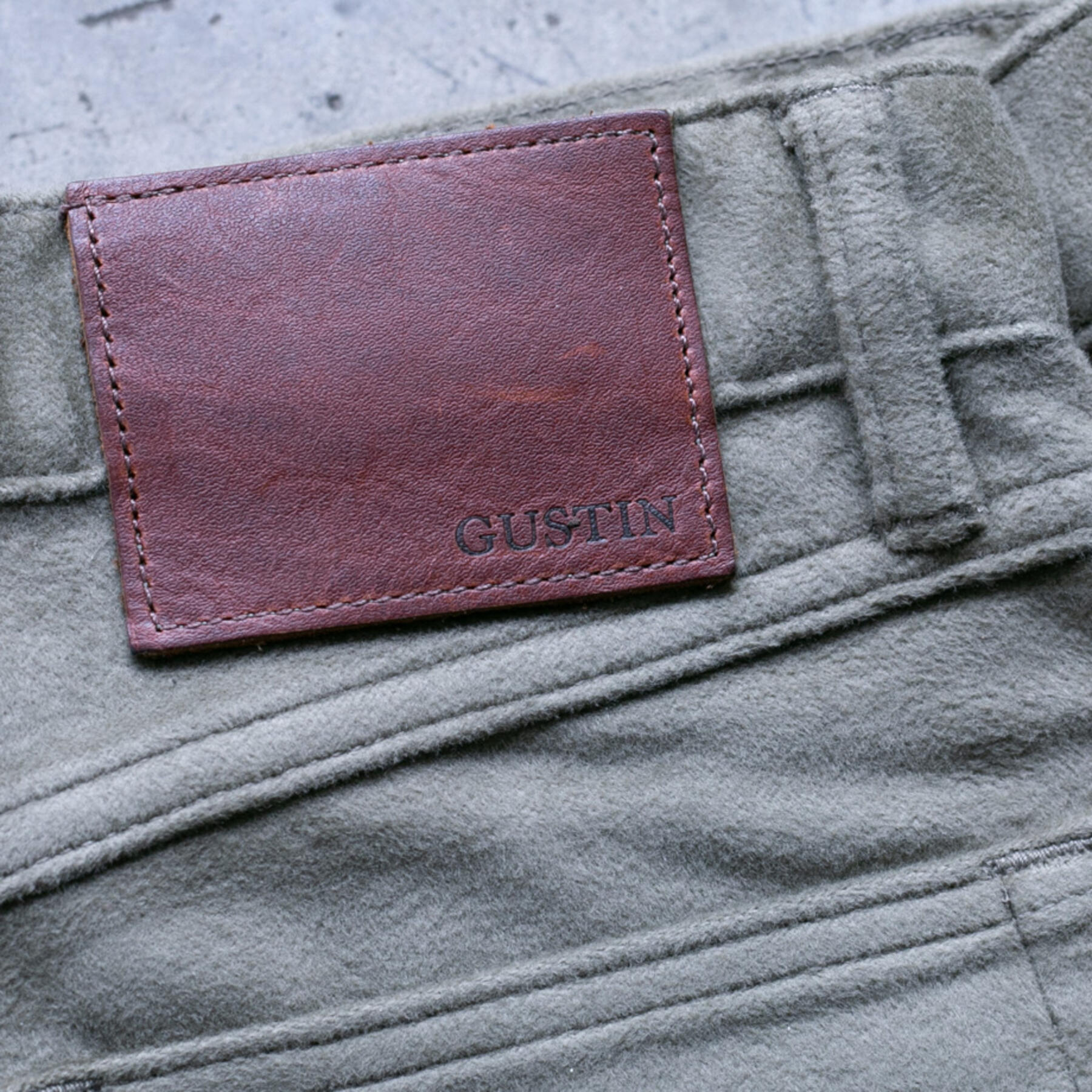 gustin #165 british felt moleskin - olive grey