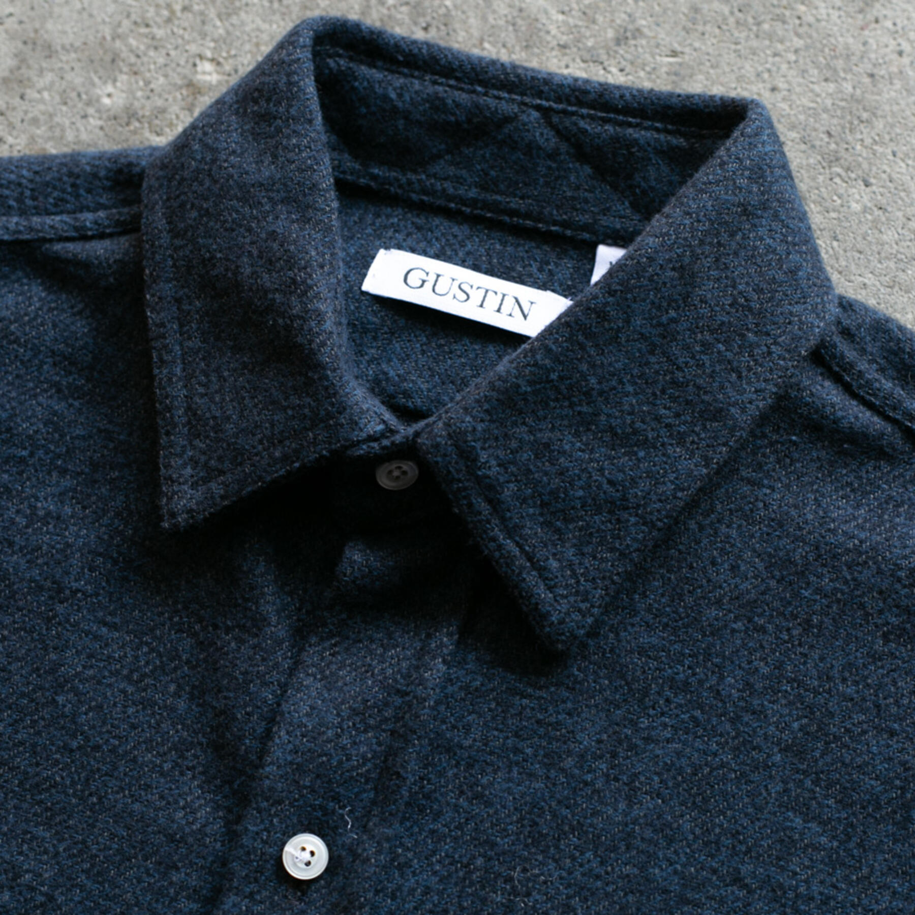 gustin #912 ultrasoft brindle shirt - bluexblack