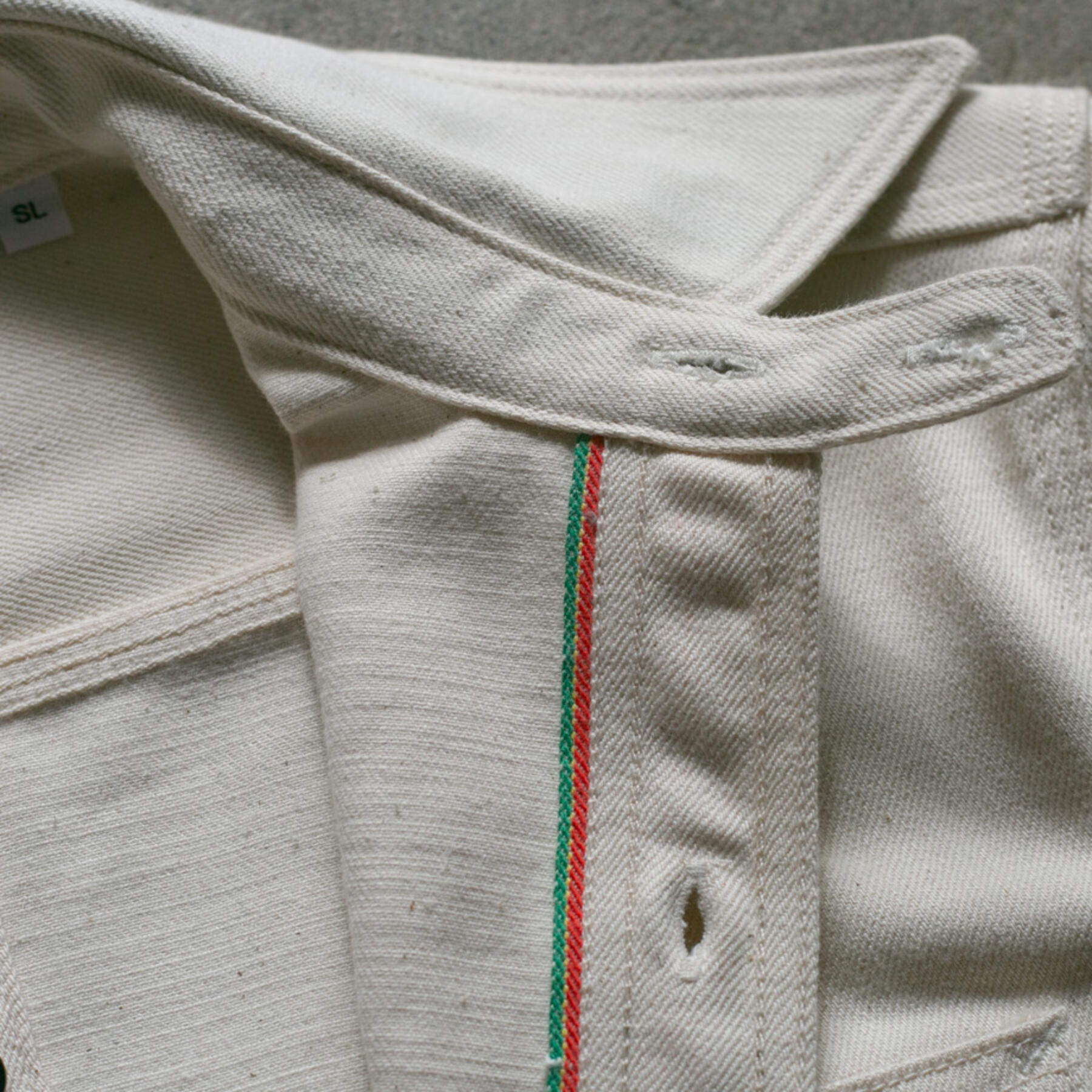 gustin #113 crosshatch rainbow id workshirt - natural