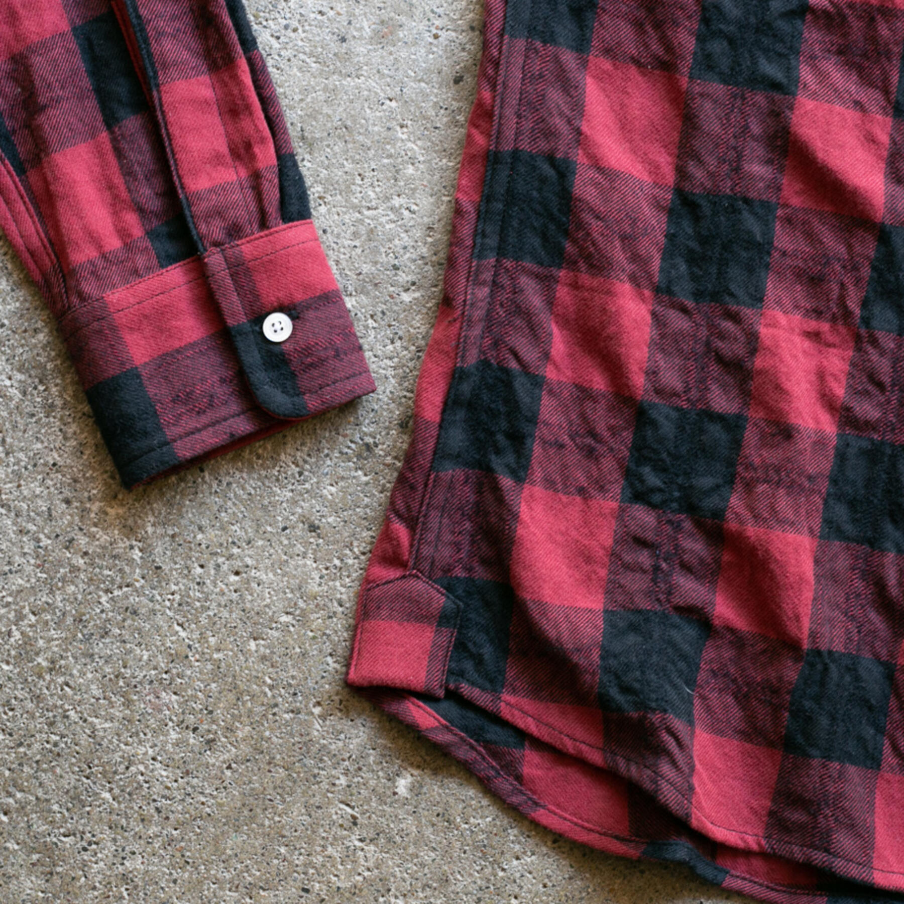 gustin #921 crinkle shirt - redxblack