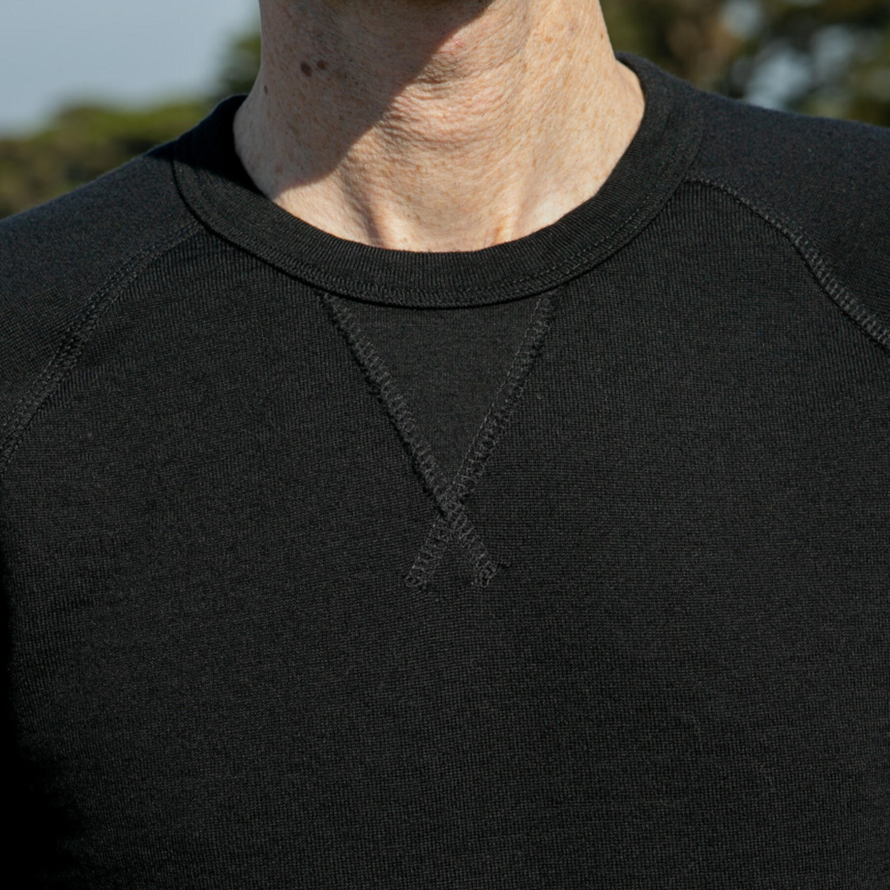 gustin merino wool sweatshirt - black