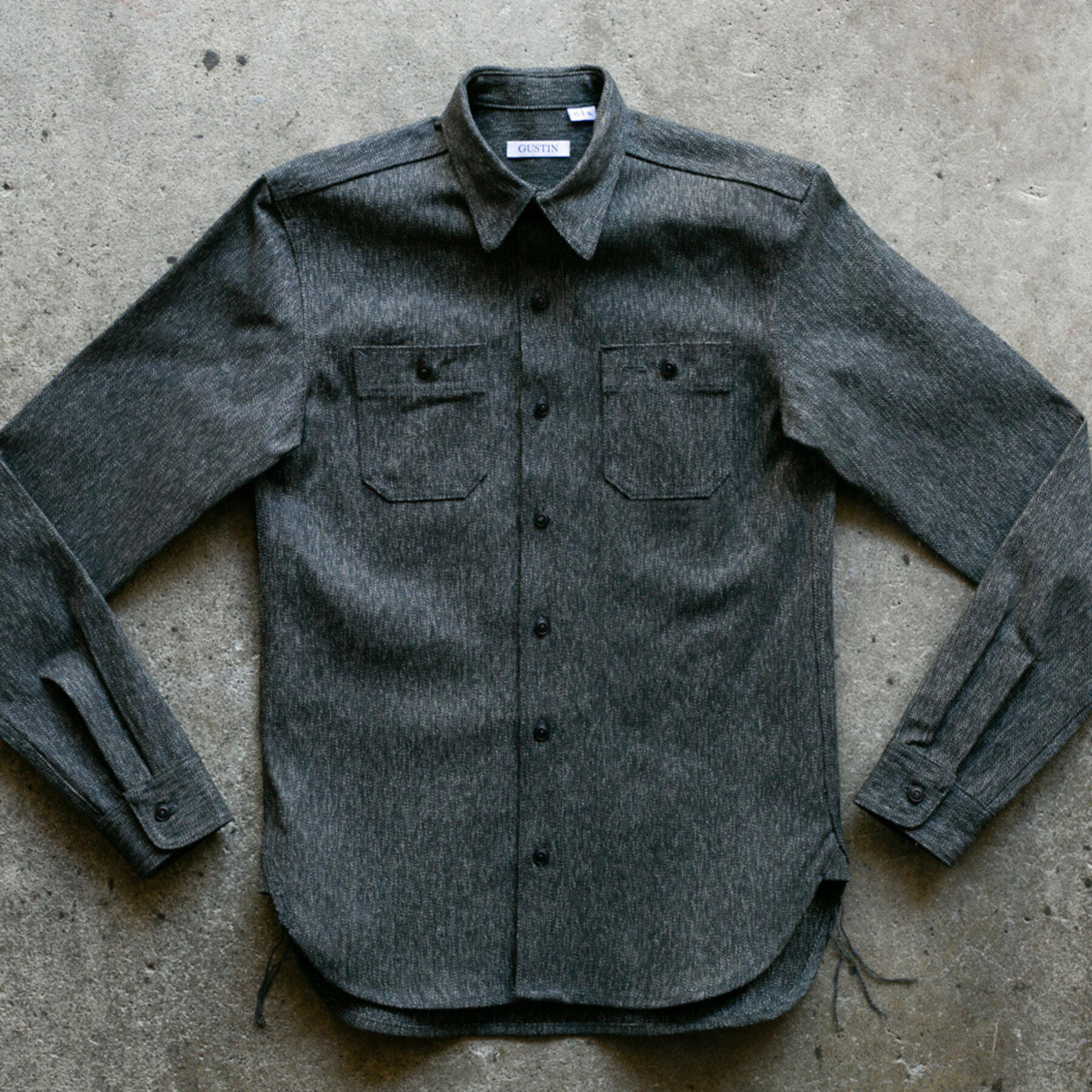 gustin #114 black heather workshirt