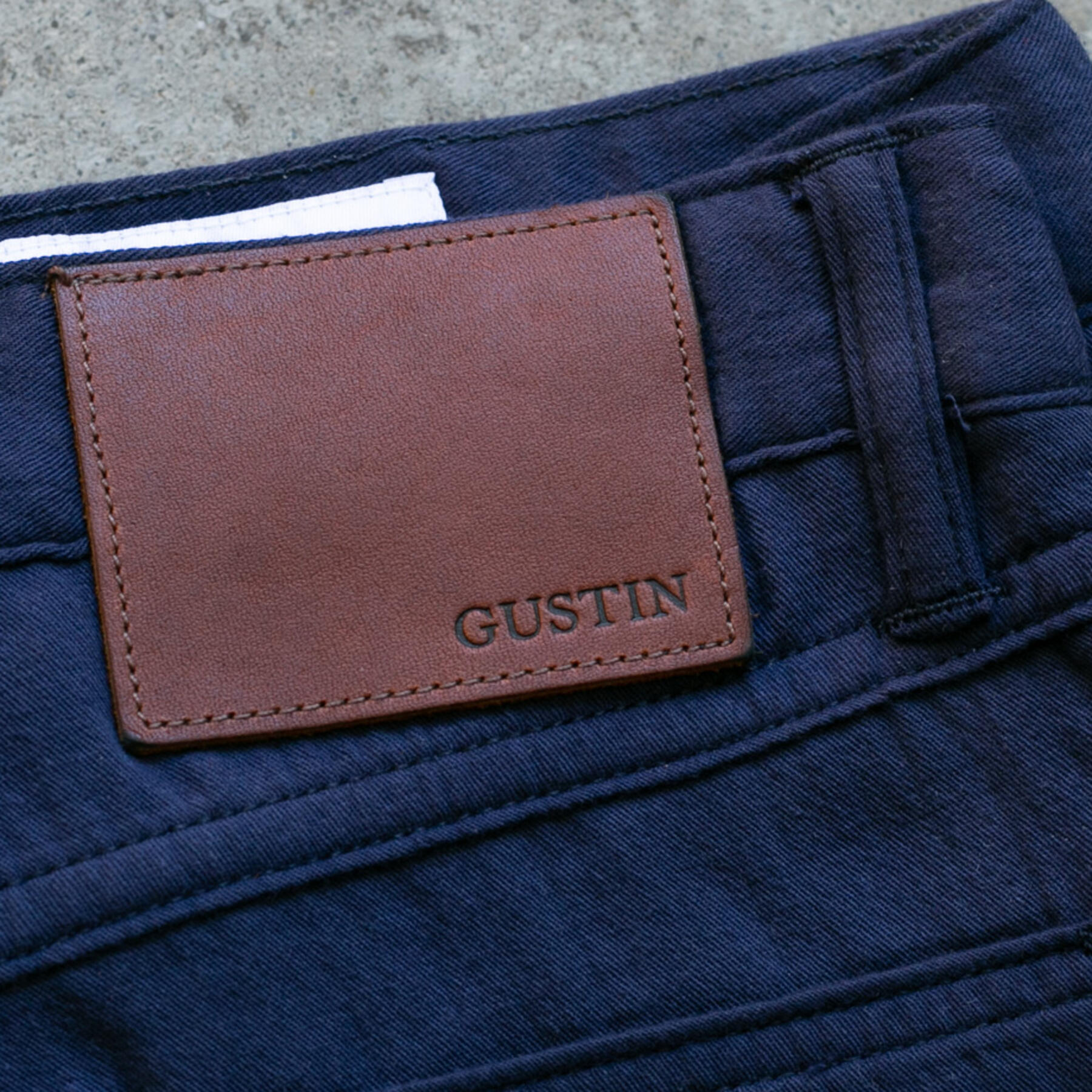 gustin #176 twillxgauze 5 pocket - navy