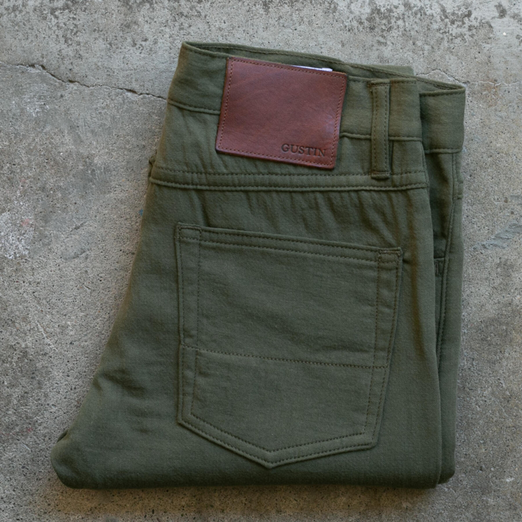 gustin #175 twillxgauze 5 pocket - olive
