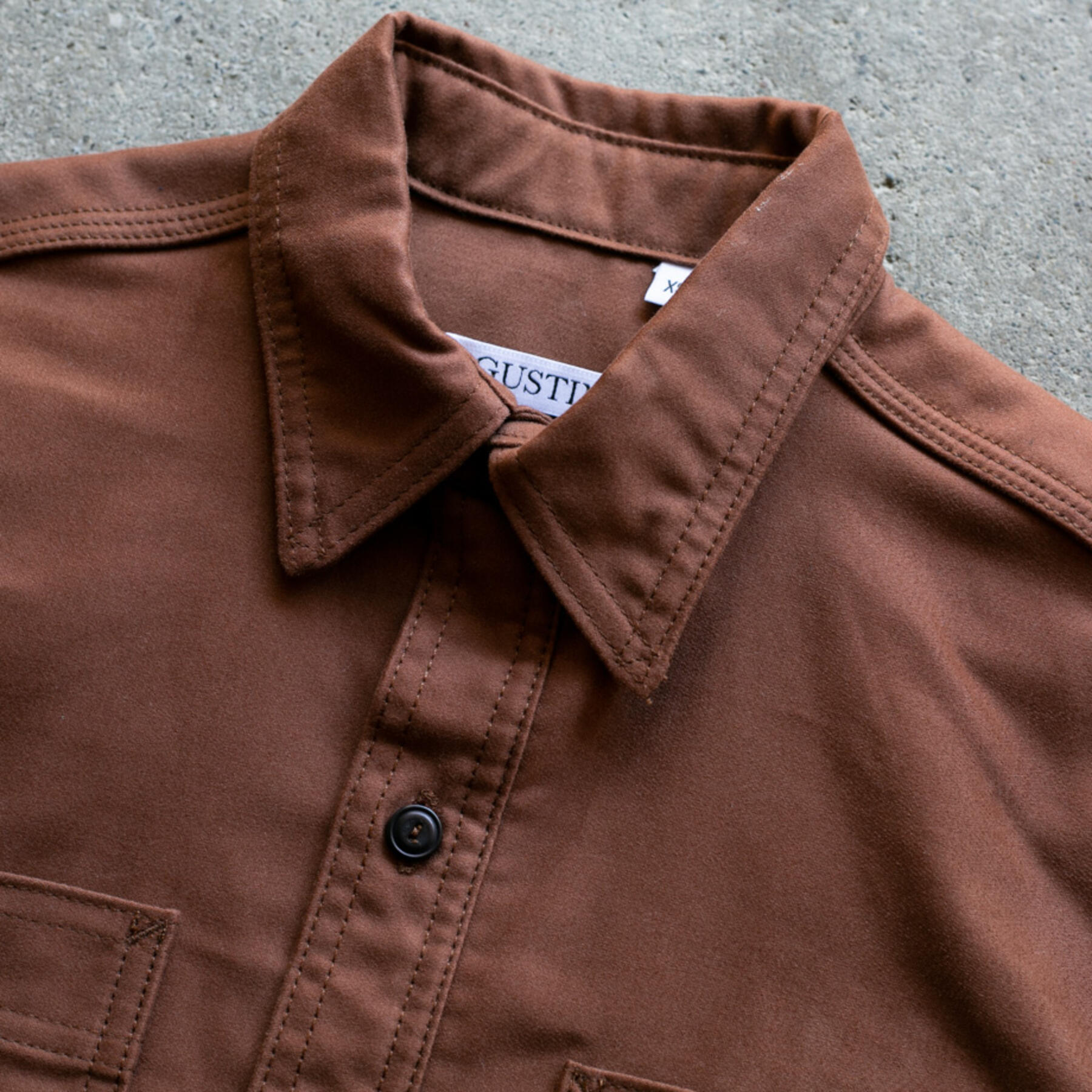 gustin #117 egyptian giza moleskin workshirt - copper