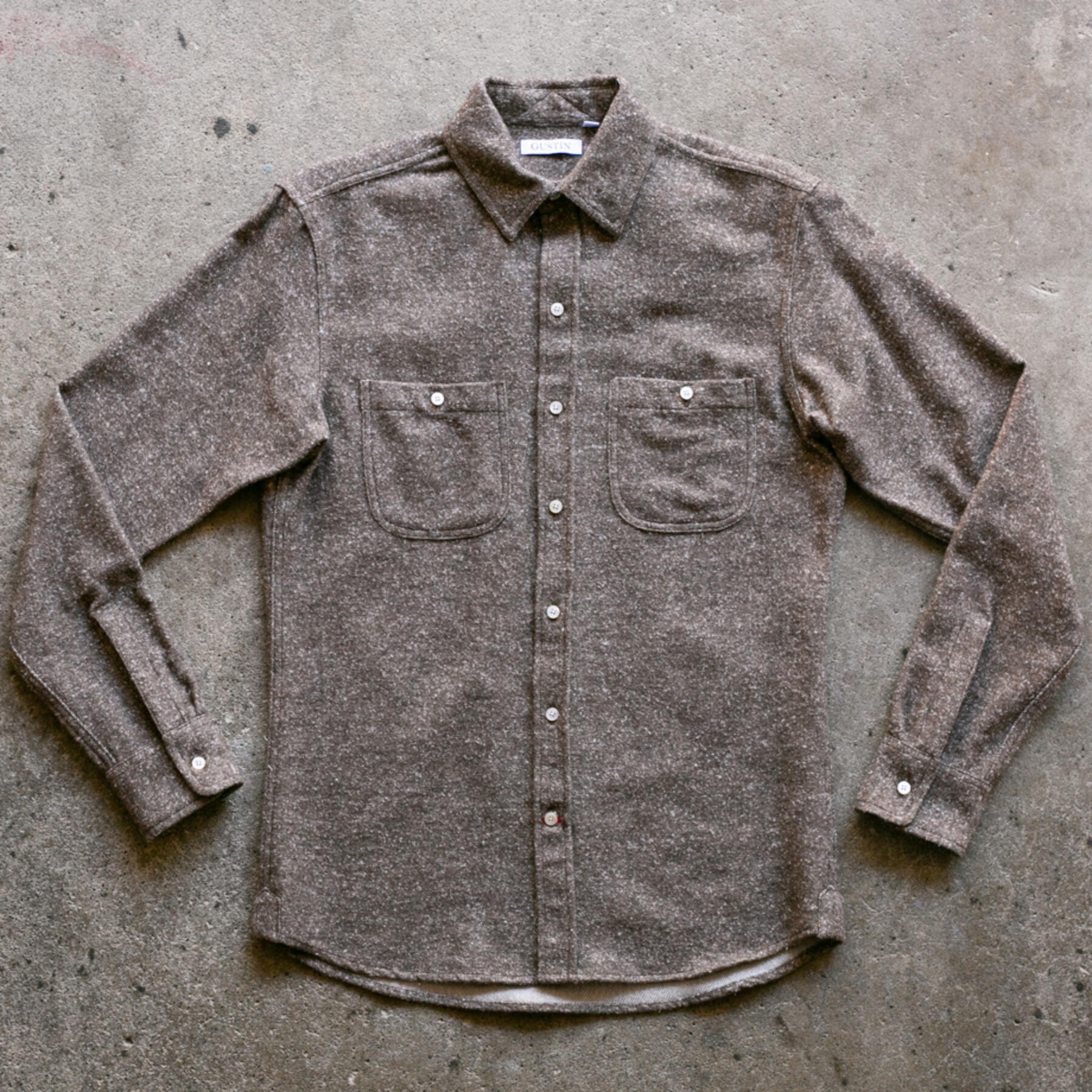 gustin #925 brushed nep twill - coffee
