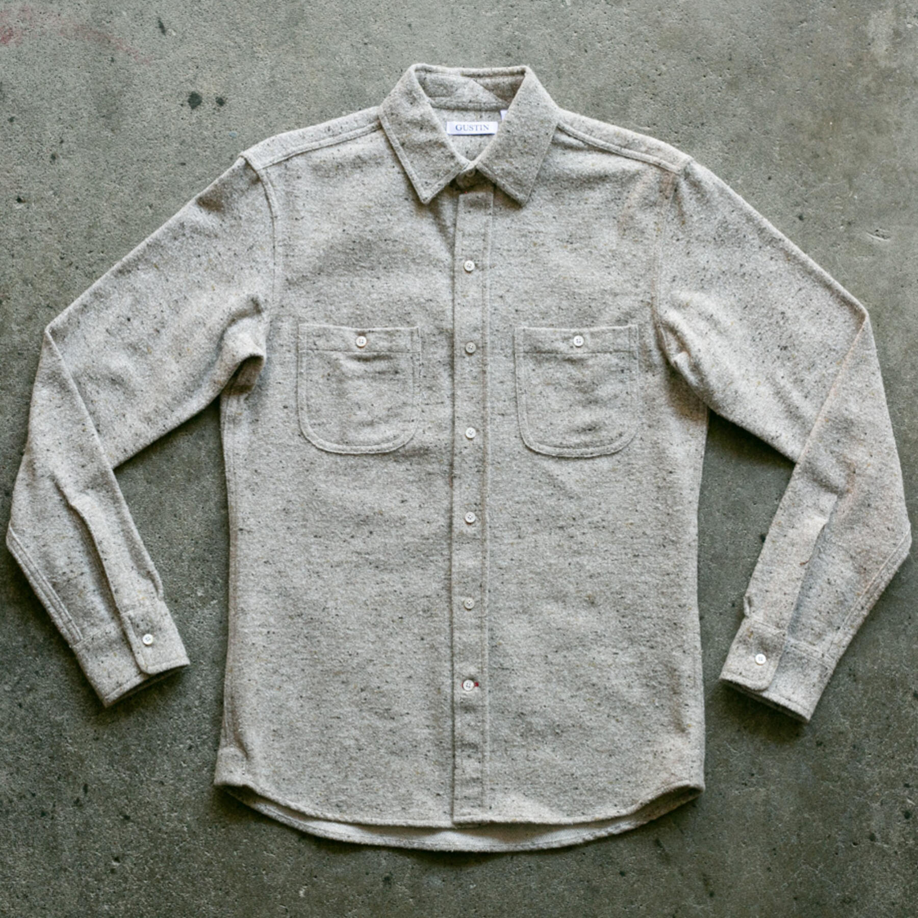 gustin #927 brushed nep twill - oatmeal