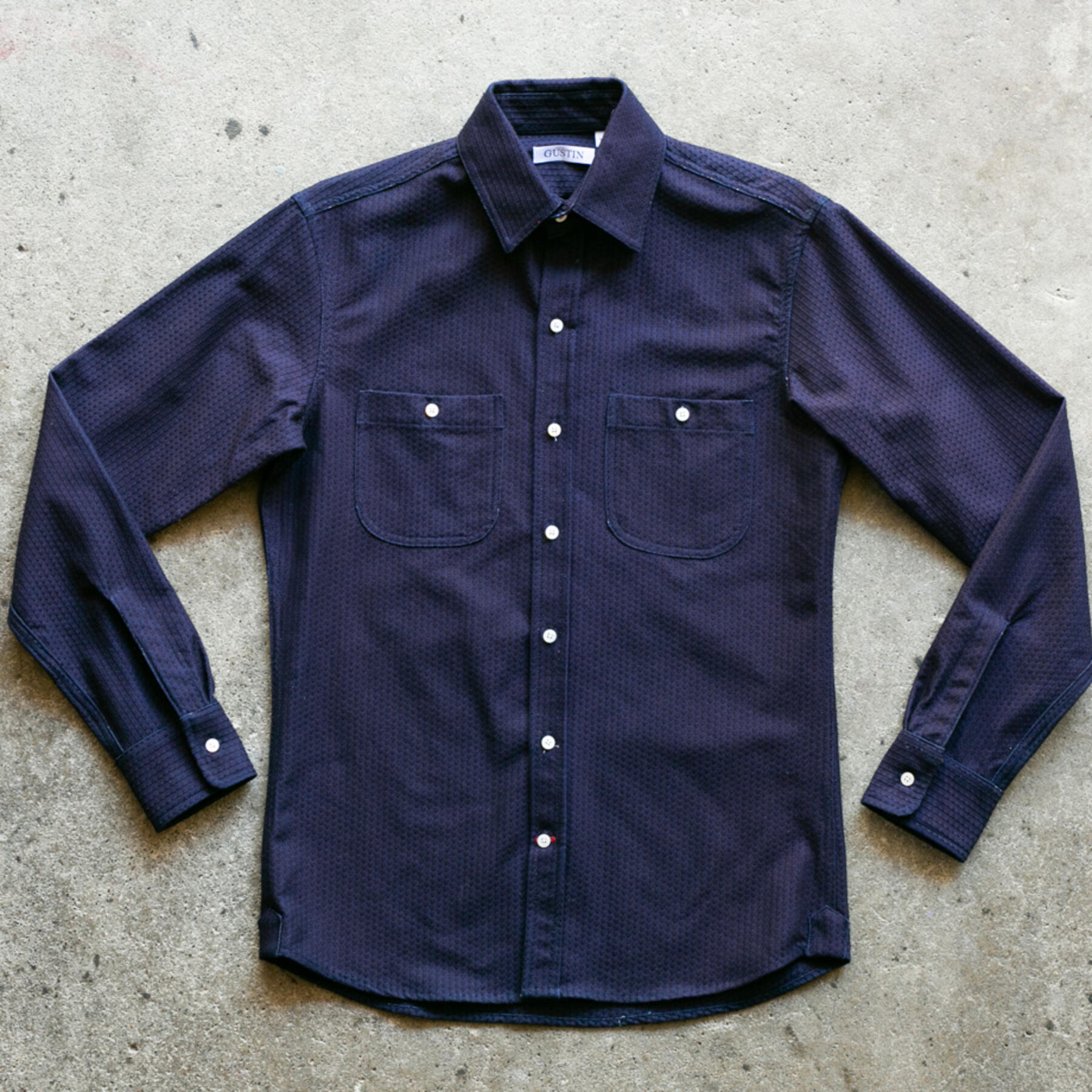 gustin #932 pick stitch indigo sashiko