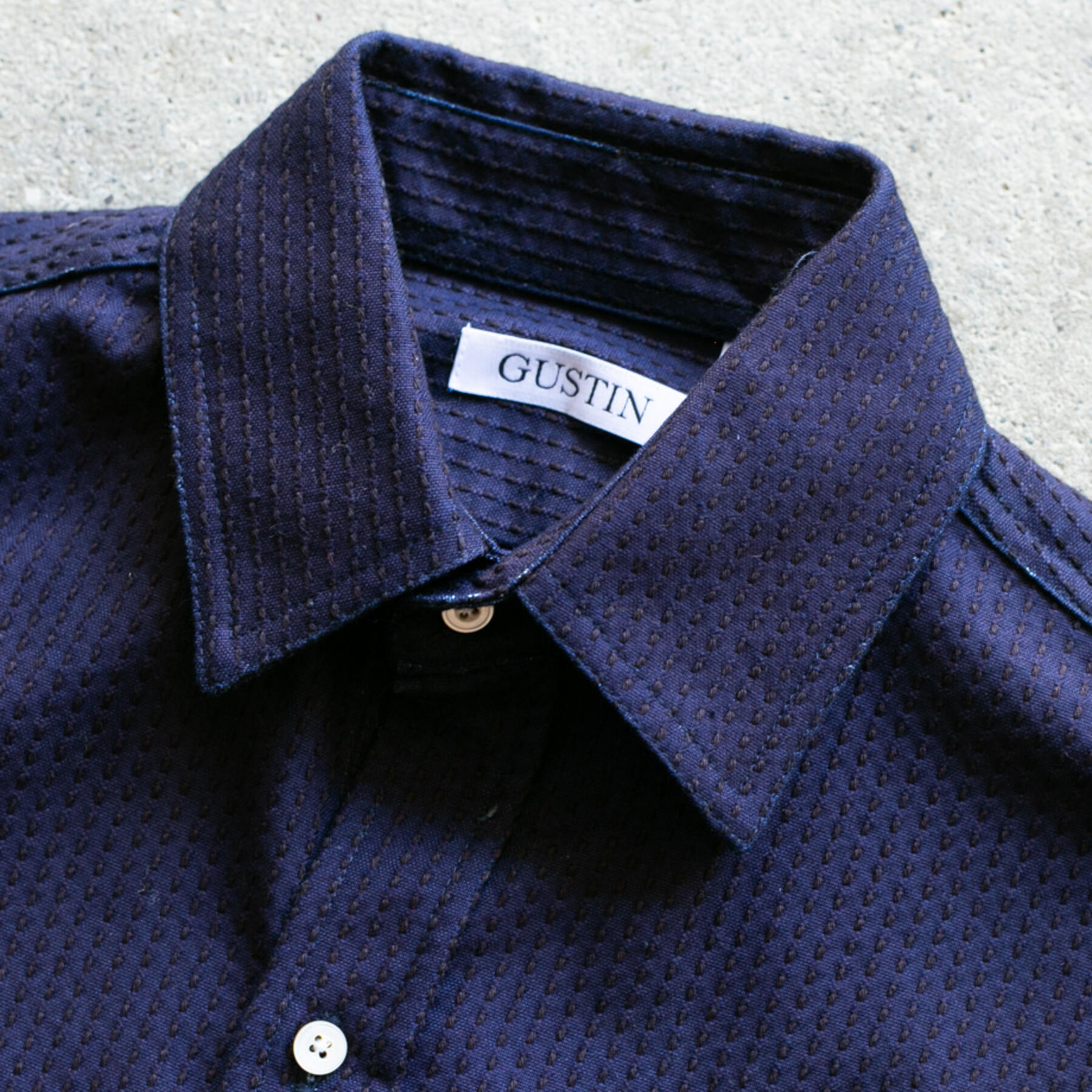 gustin #932 pick stitch indigo sashiko