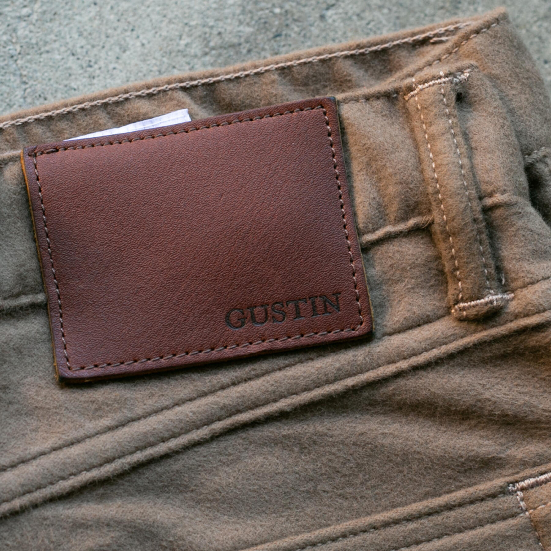 gustin #183 blanket cotton 5 pocket - taupe