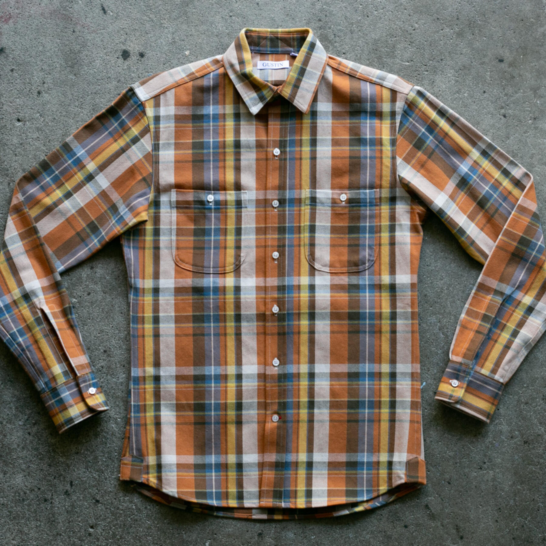 gustin #935 monster plaid - retro rainbow