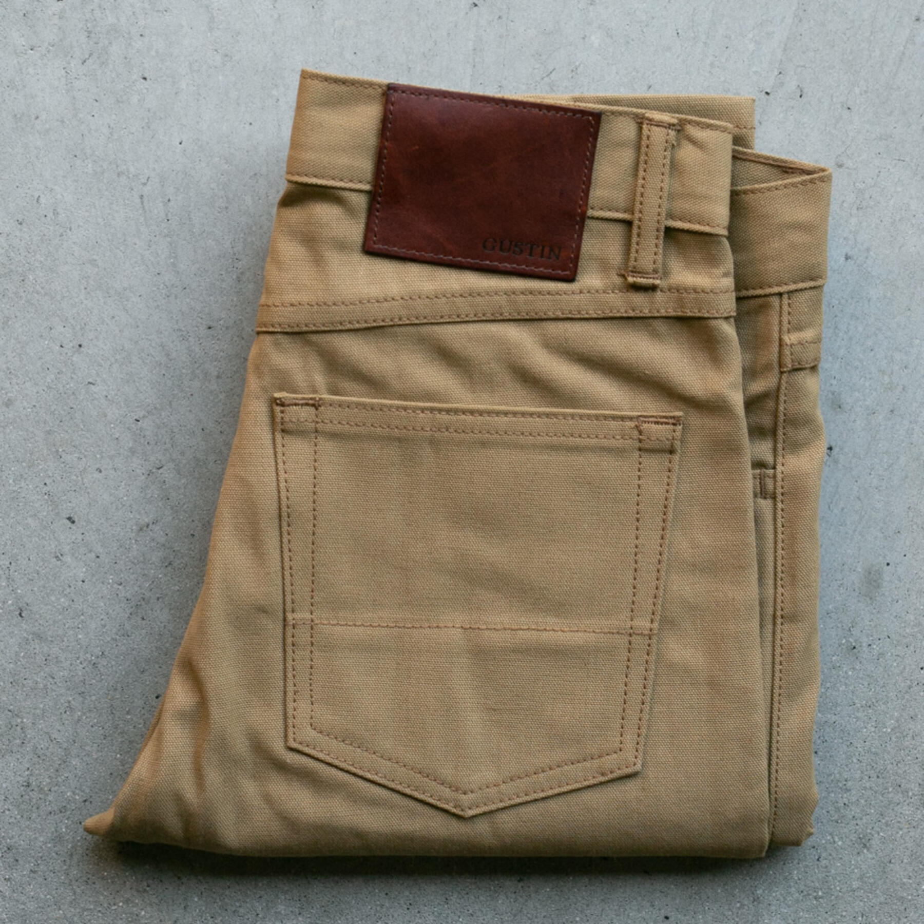 gustin #184 monster oxford 5 pocket - wheat