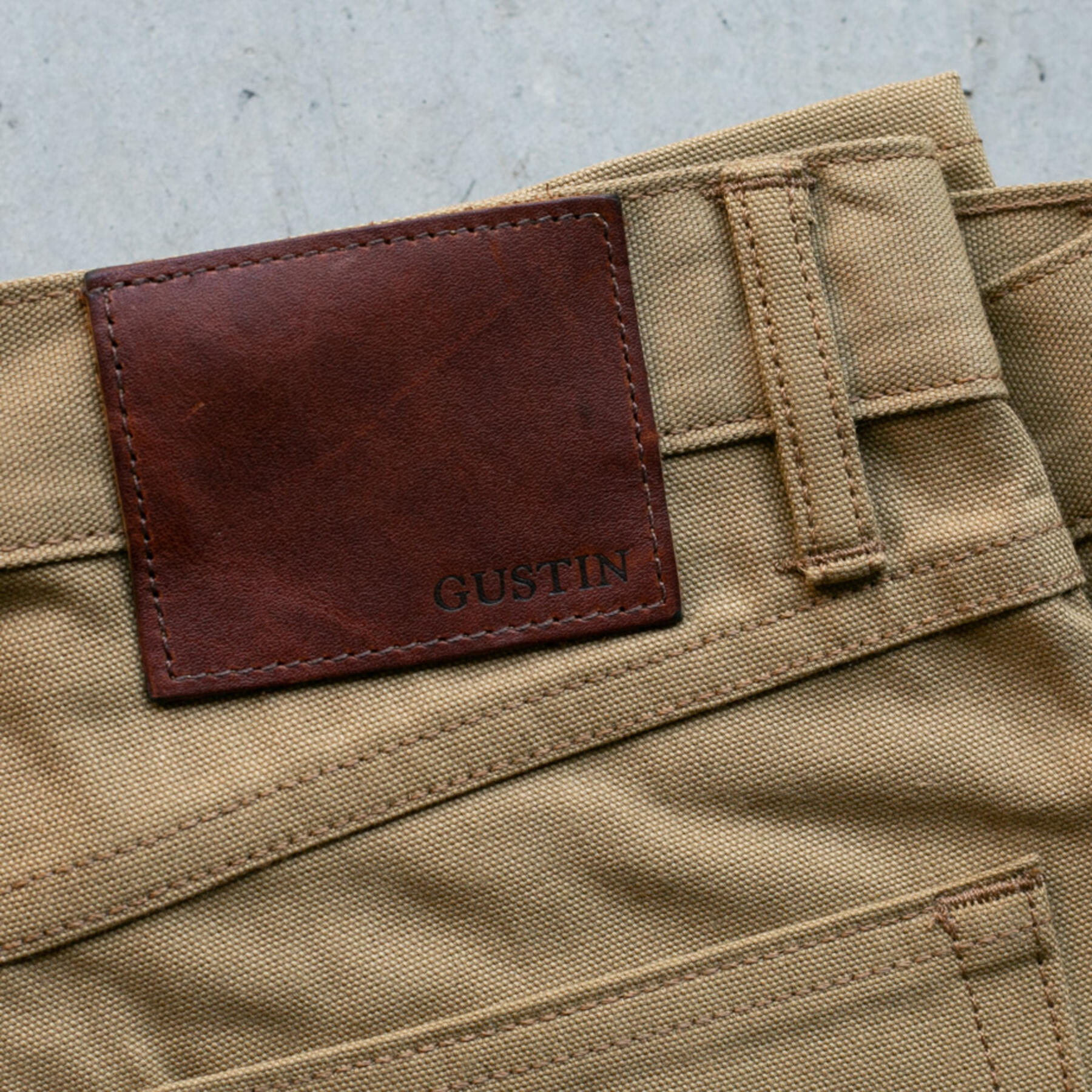 gustin #184 monster oxford 5 pocket - wheat