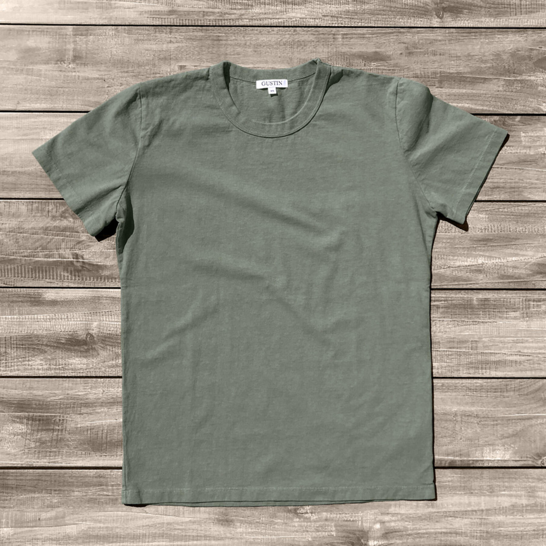 gustin heavyweight pigment dye t-shirt 2 pack (vintage army)