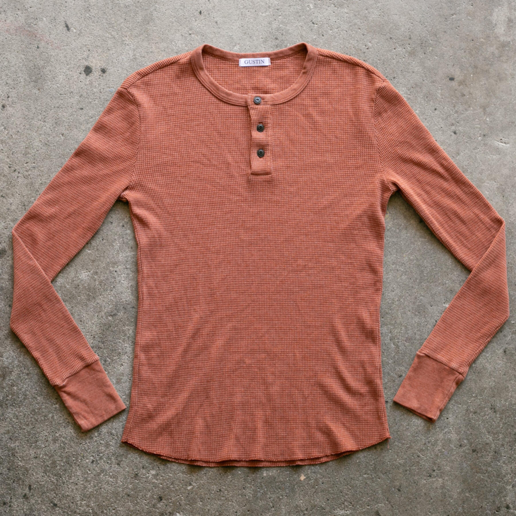 gustin waffle henley 4 pack (sunset, faded azure, ocean mist, hunter)