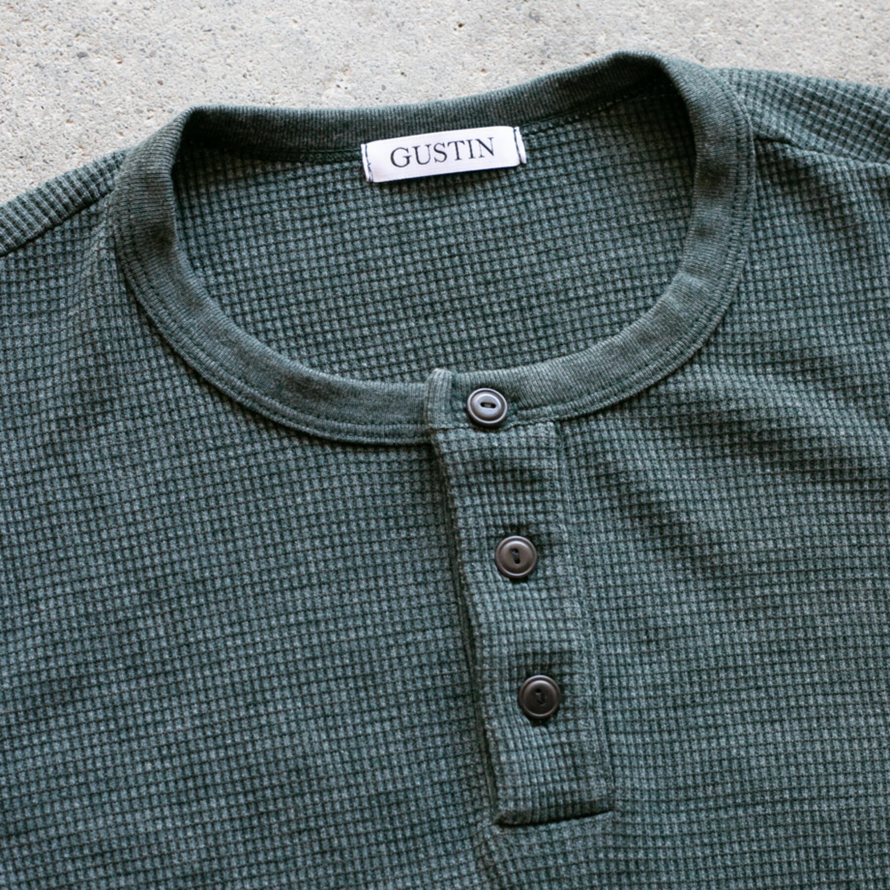 gustin waffle henley 4 pack (sunset, faded azure, ocean mist, hunter)