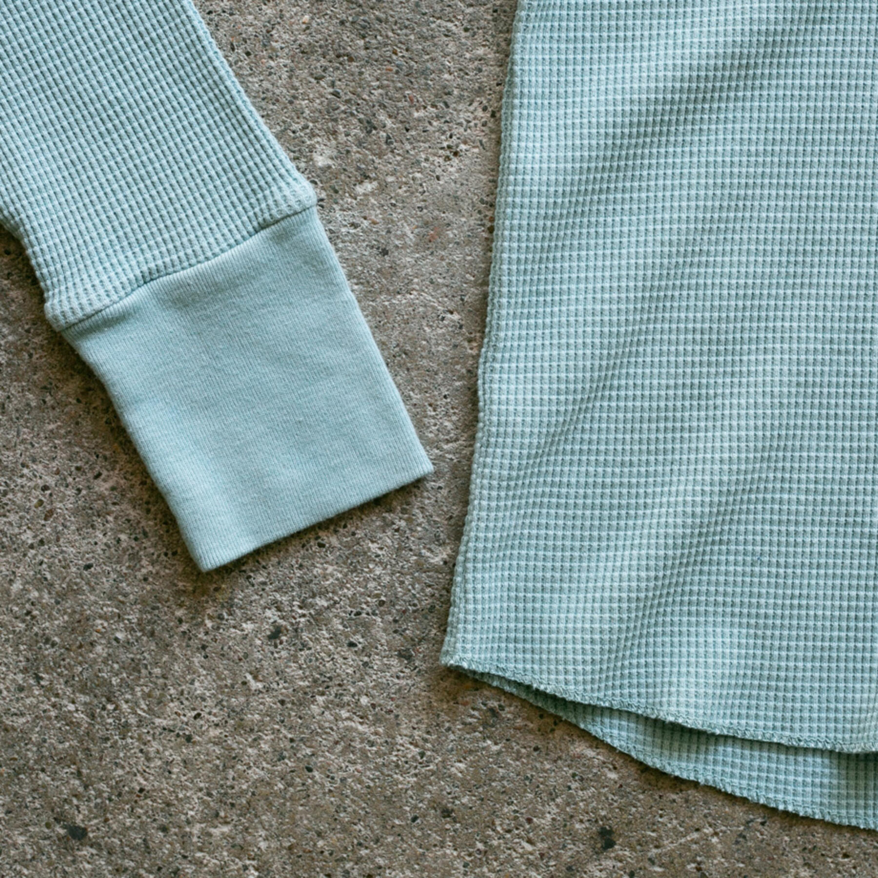 gustin waffle henley - ocean mist