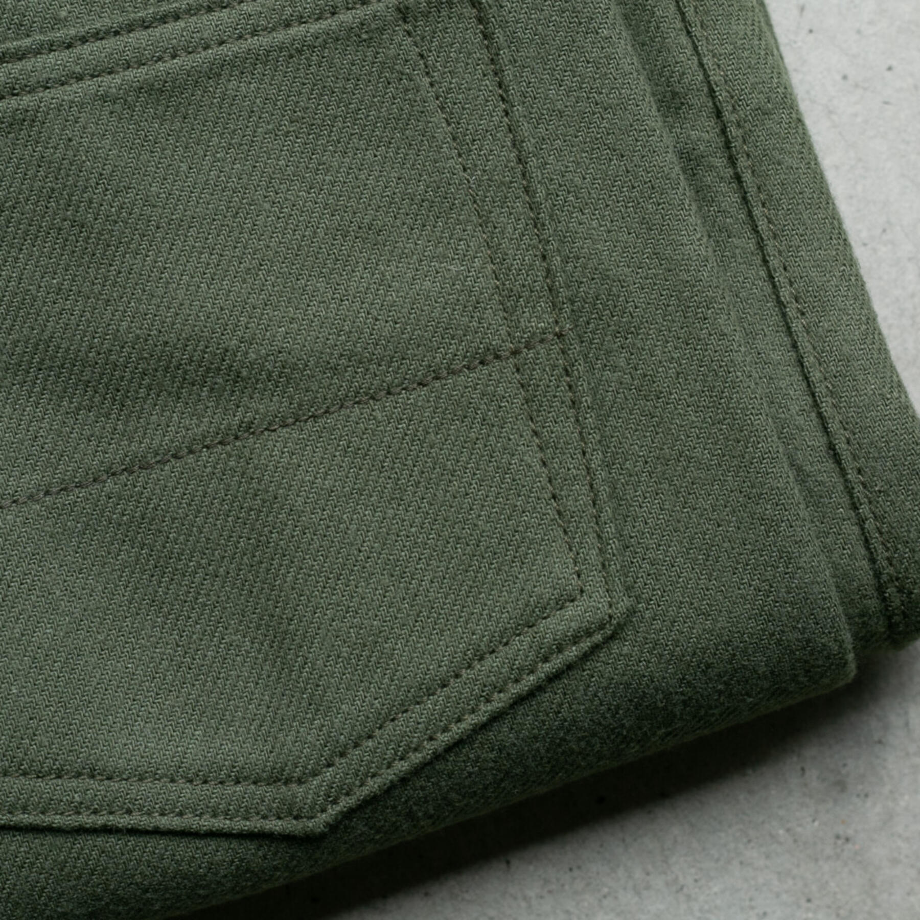 gustin #188 organic double brushed 5 pocket - olive
