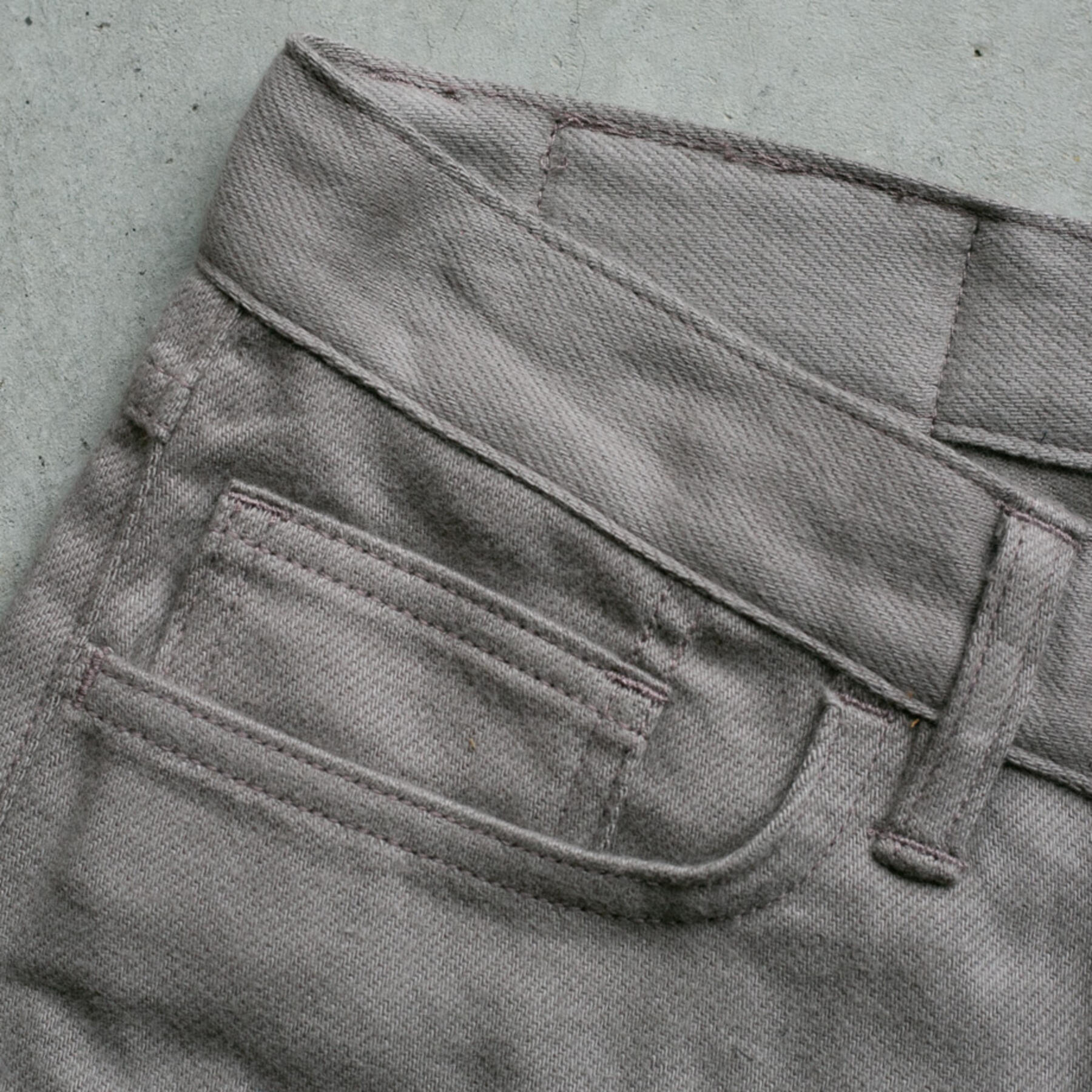 gustin #187 organic double brushed 5 pocket - putty