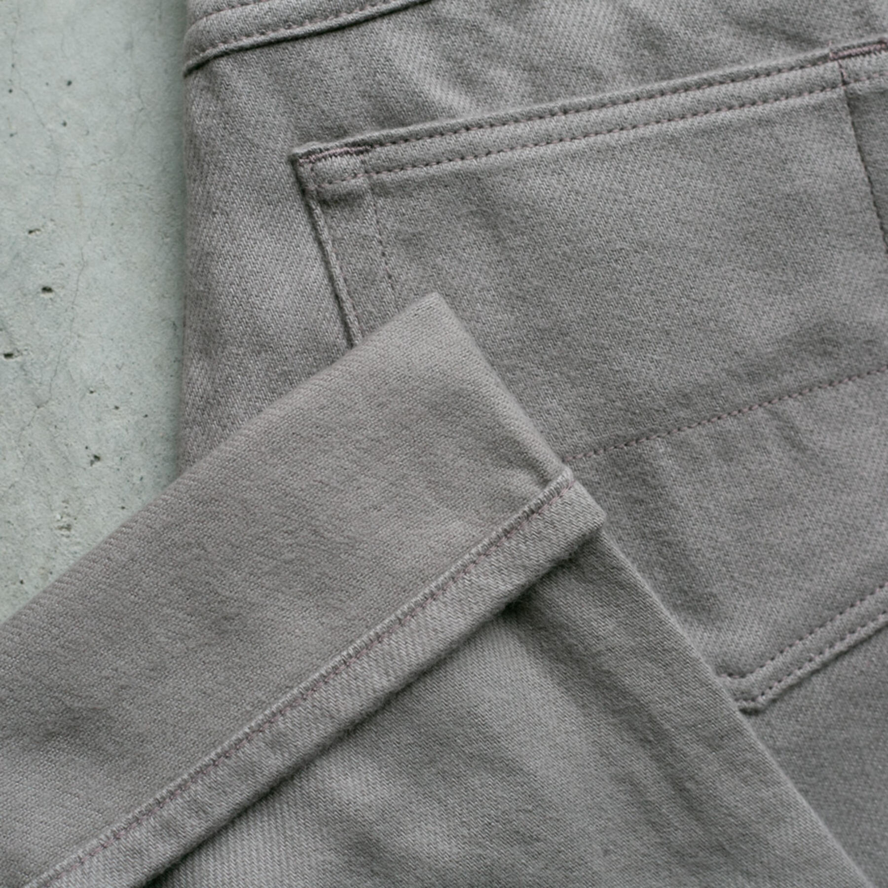 gustin #187 organic double brushed 5 pocket - putty