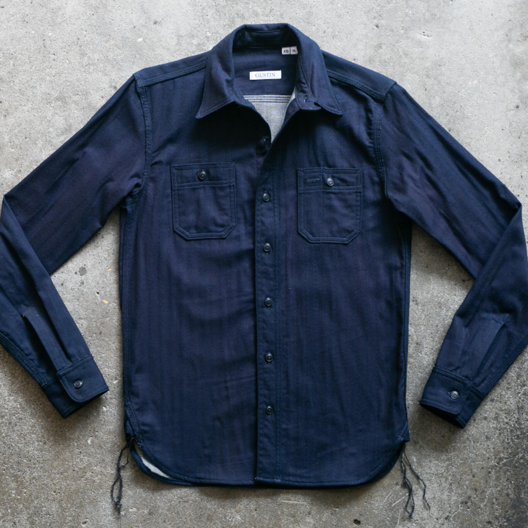 gustin #118 herringbonexchambray workshirt