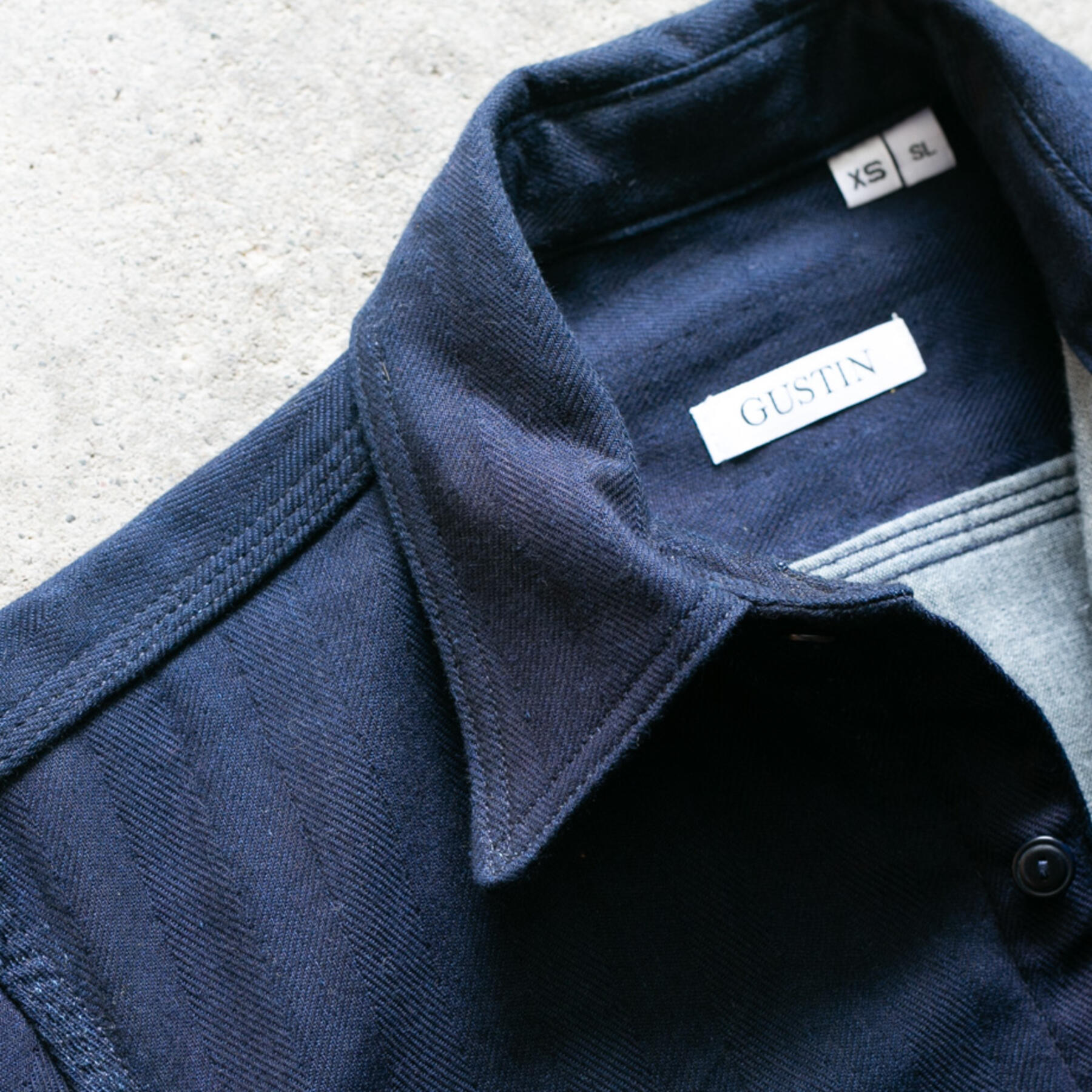 gustin #118 herringbonexchambray workshirt