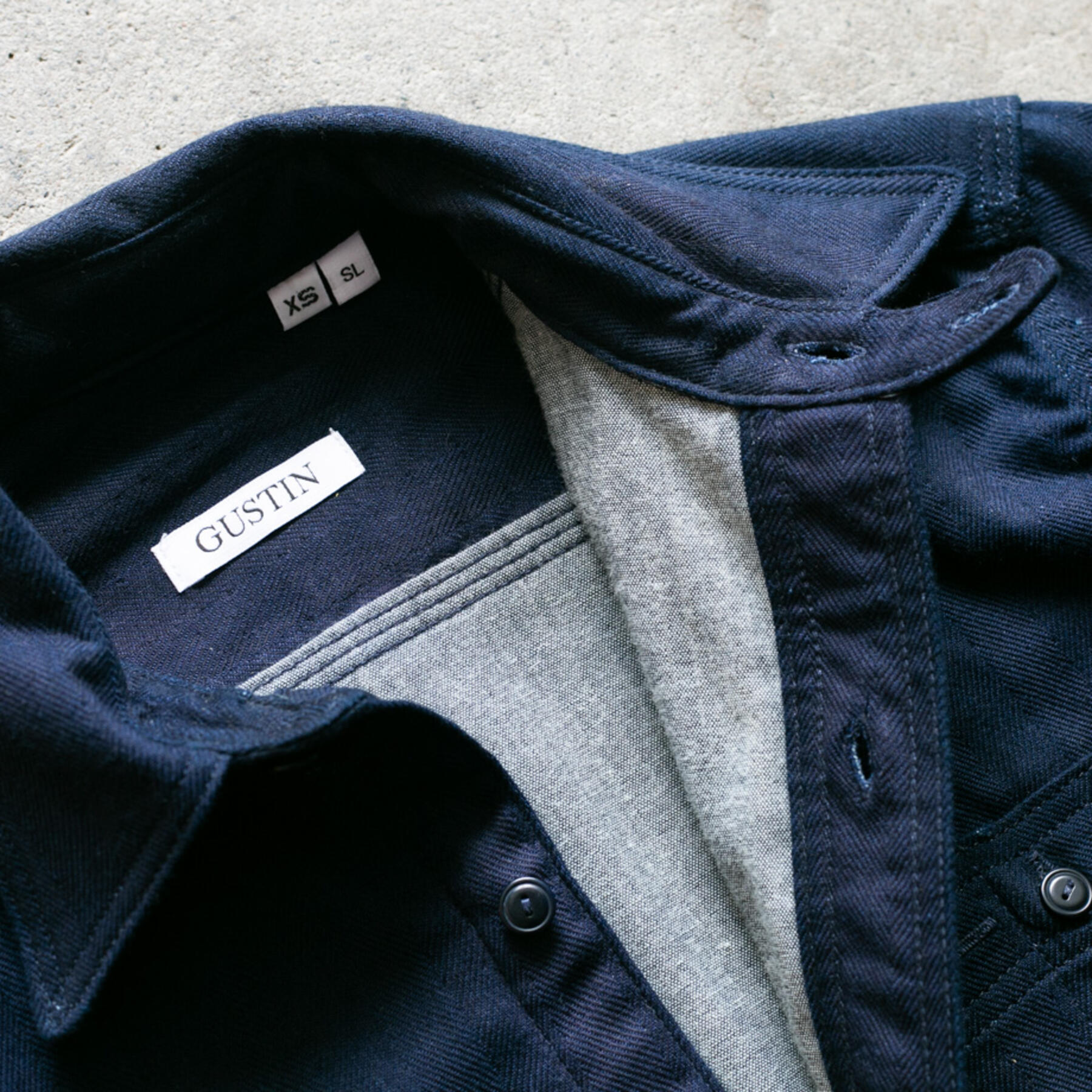 gustin #118 herringbonexchambray workshirt
