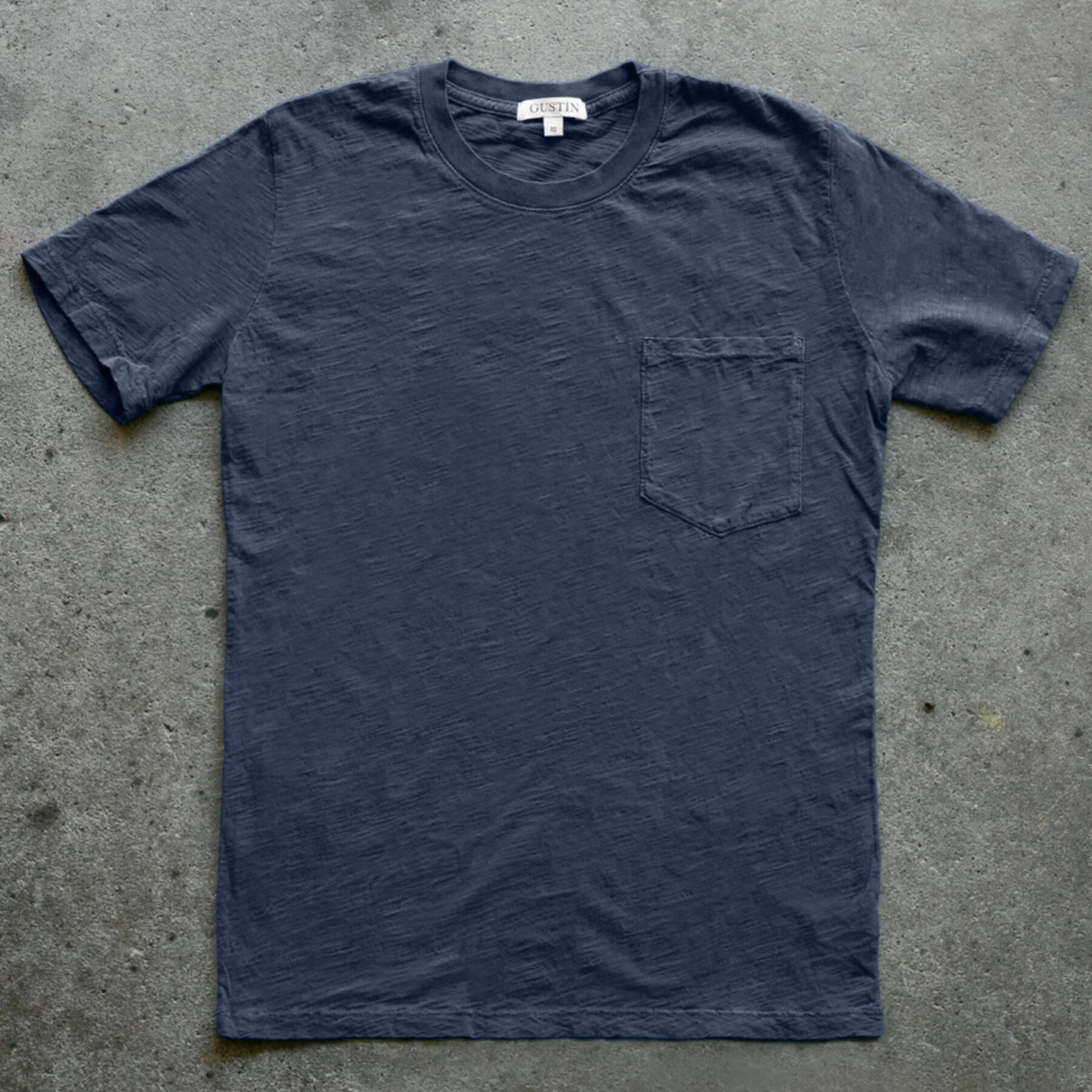 gustin slub pocket t-shirt classic pack (black, navy, white)