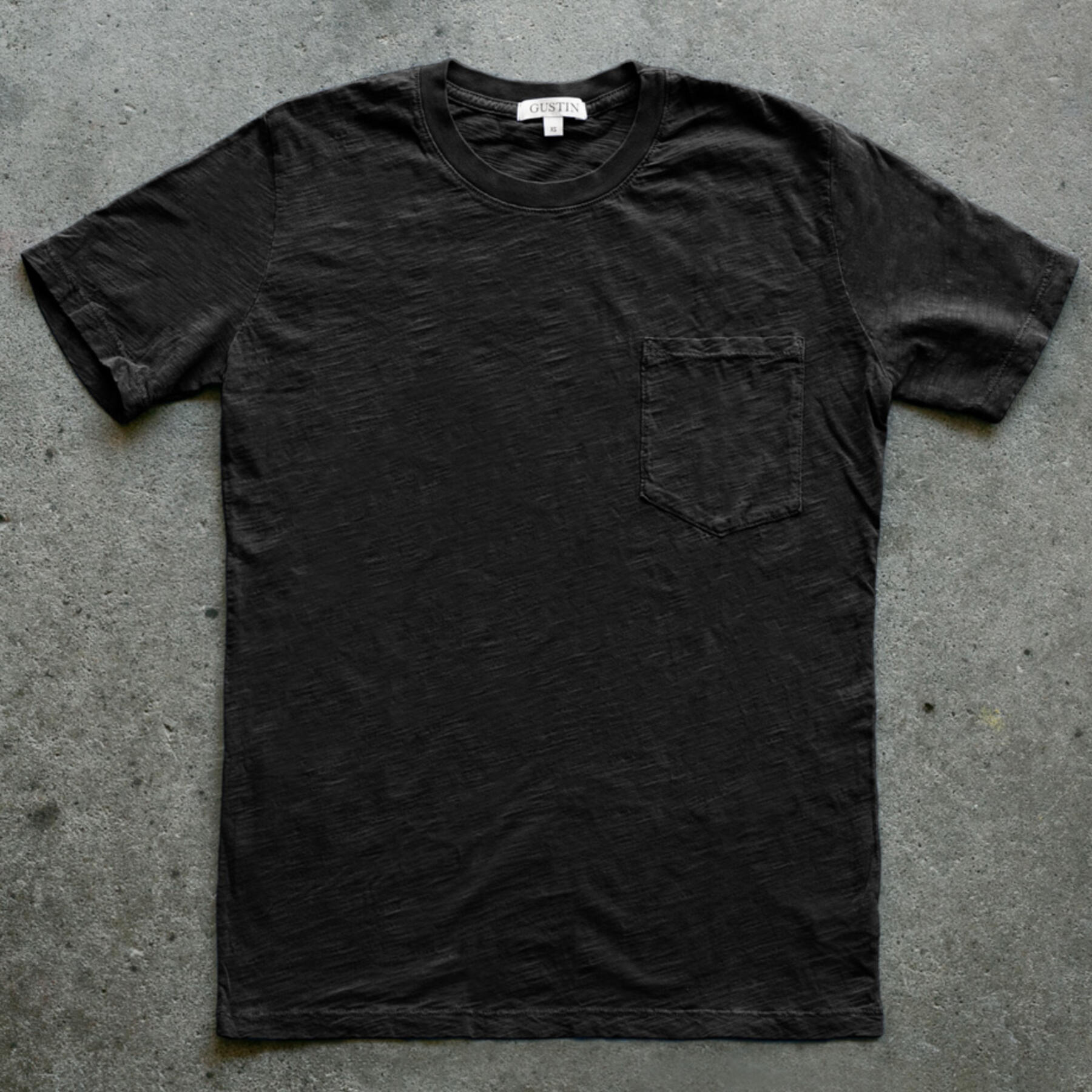 gustin slub pocket t-shirt 2 pack (black)