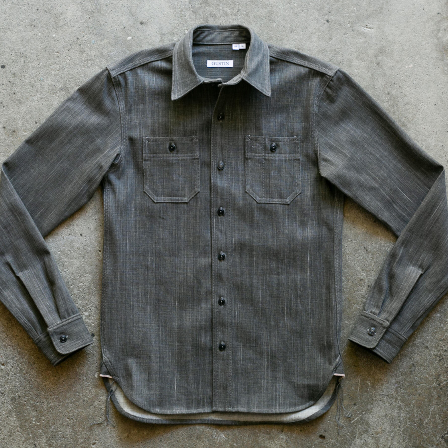 gustin #119 organic charcoal dye workshirt