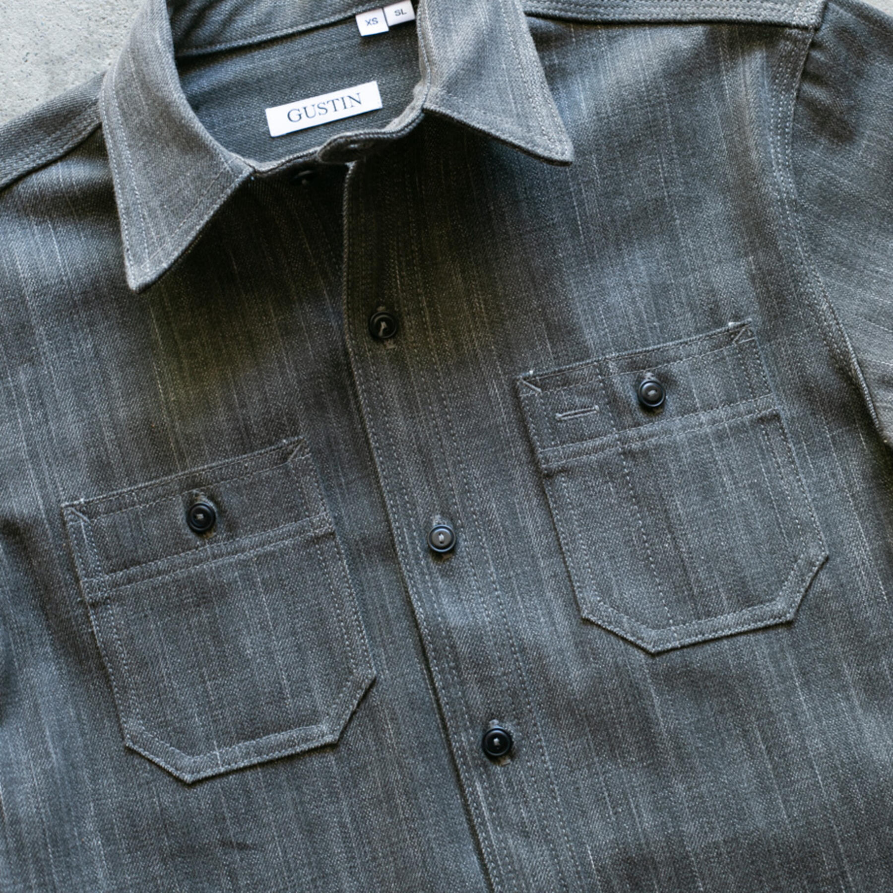 gustin #119 organic charcoal dye workshirt