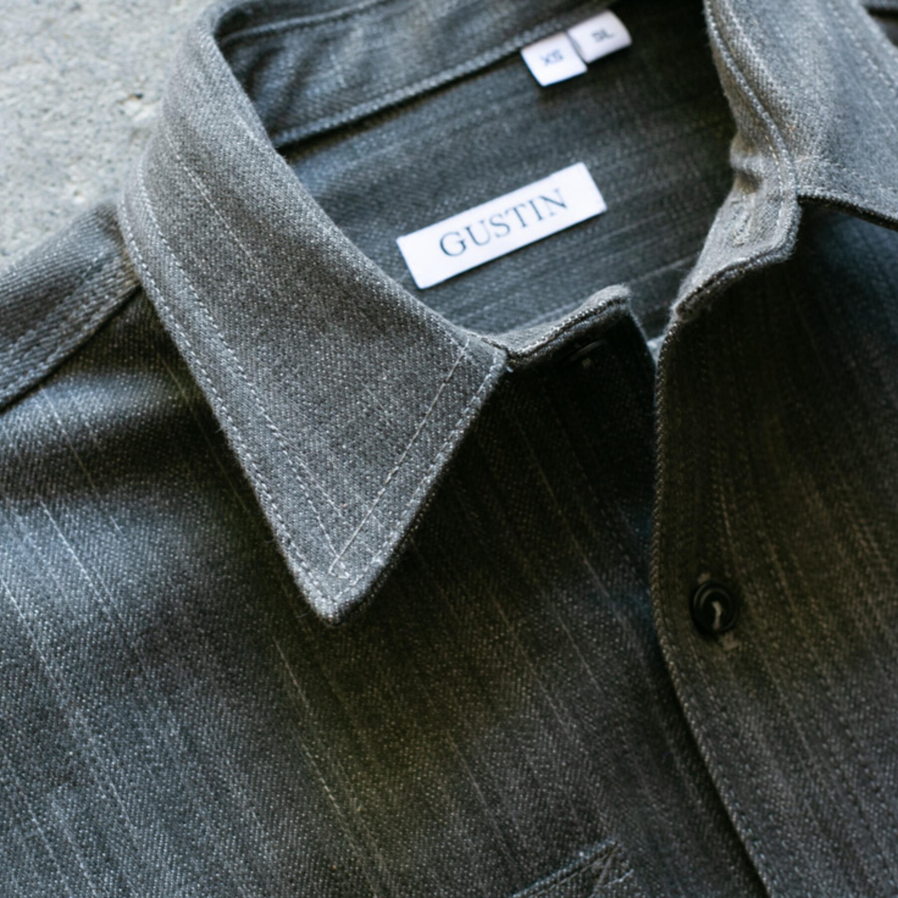 gustin #119 organic charcoal dye workshirt