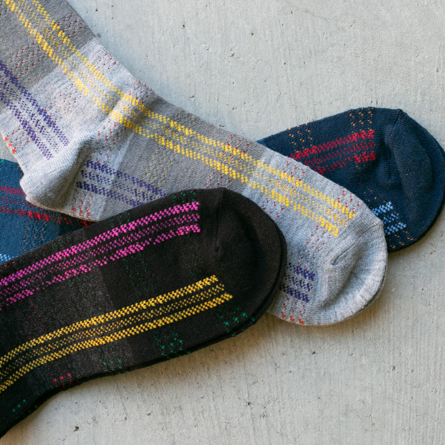 gustin japan color block stripe sock 3 pack