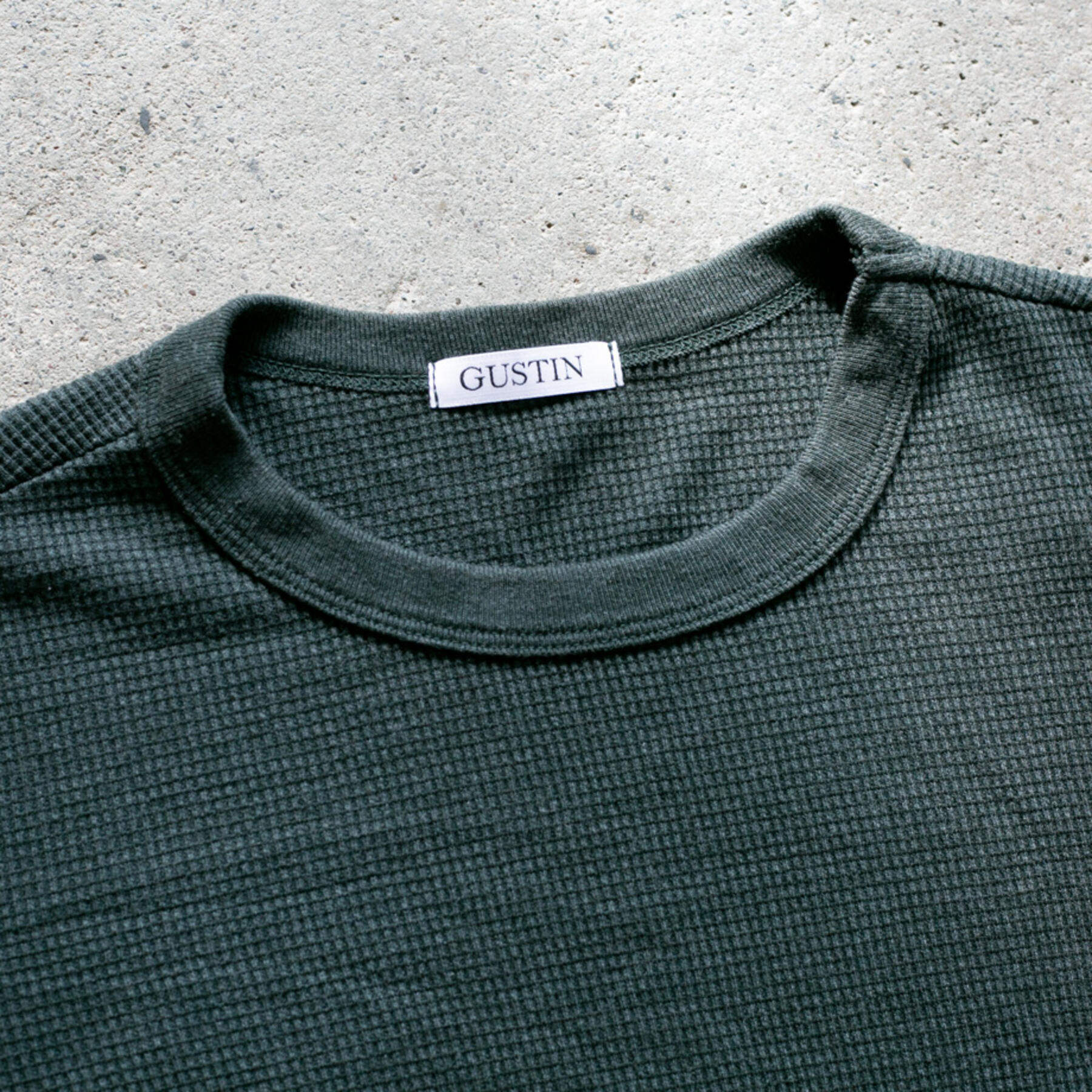 gustin waffle crewneck 3 pack - forest collection