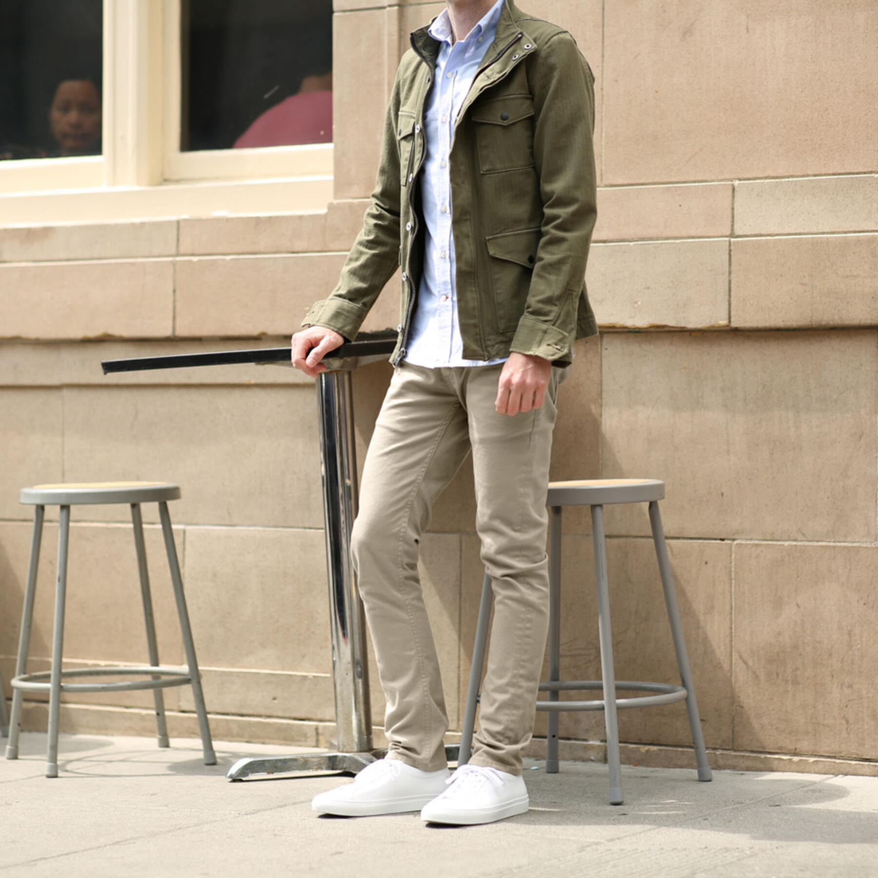 gustin #190 american stretch twill 5 pocket - ivory