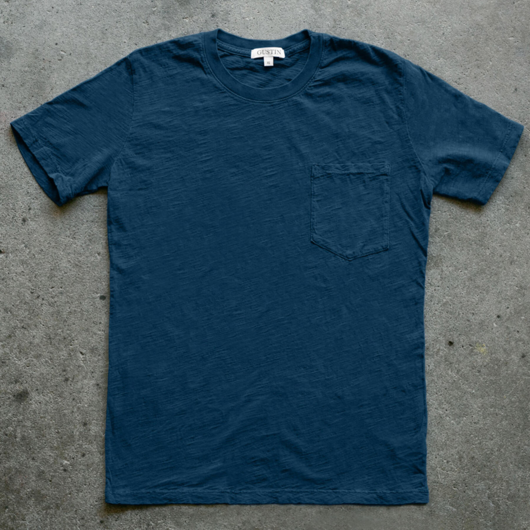 gustin slub pocket t-shirt ocean collection