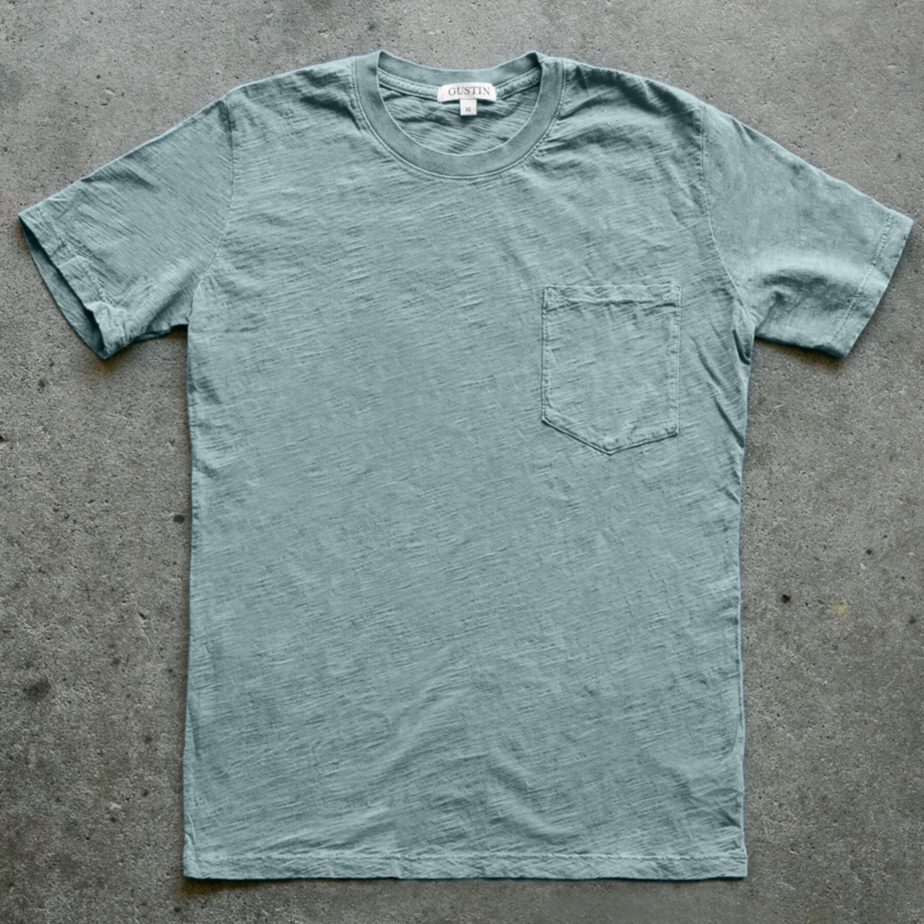 gustin slub pocket t-shirt ocean collection