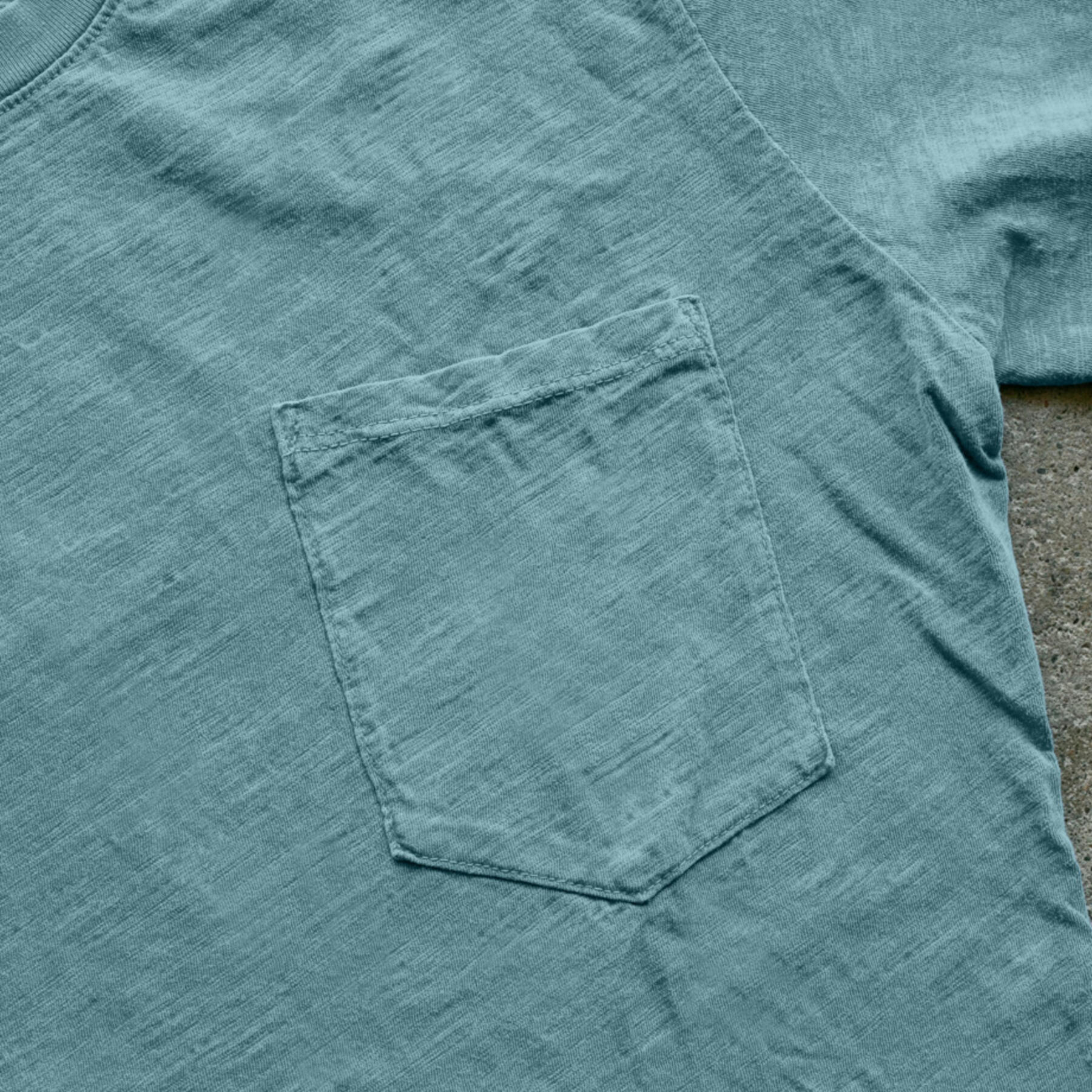 gustin slub pocket t-shirt ocean collection